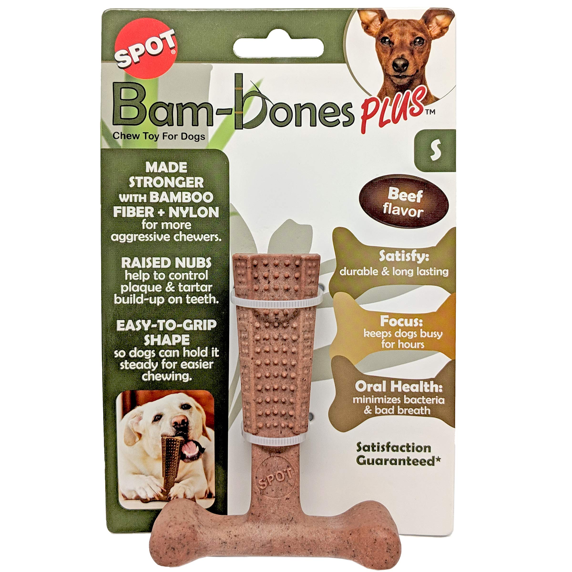 Spot By Ethical Products - Bambone Plus - Easy Grip Durable Dog Chew Toy For Aggressive Chewers - Great Dog Chew Toy For Puppies