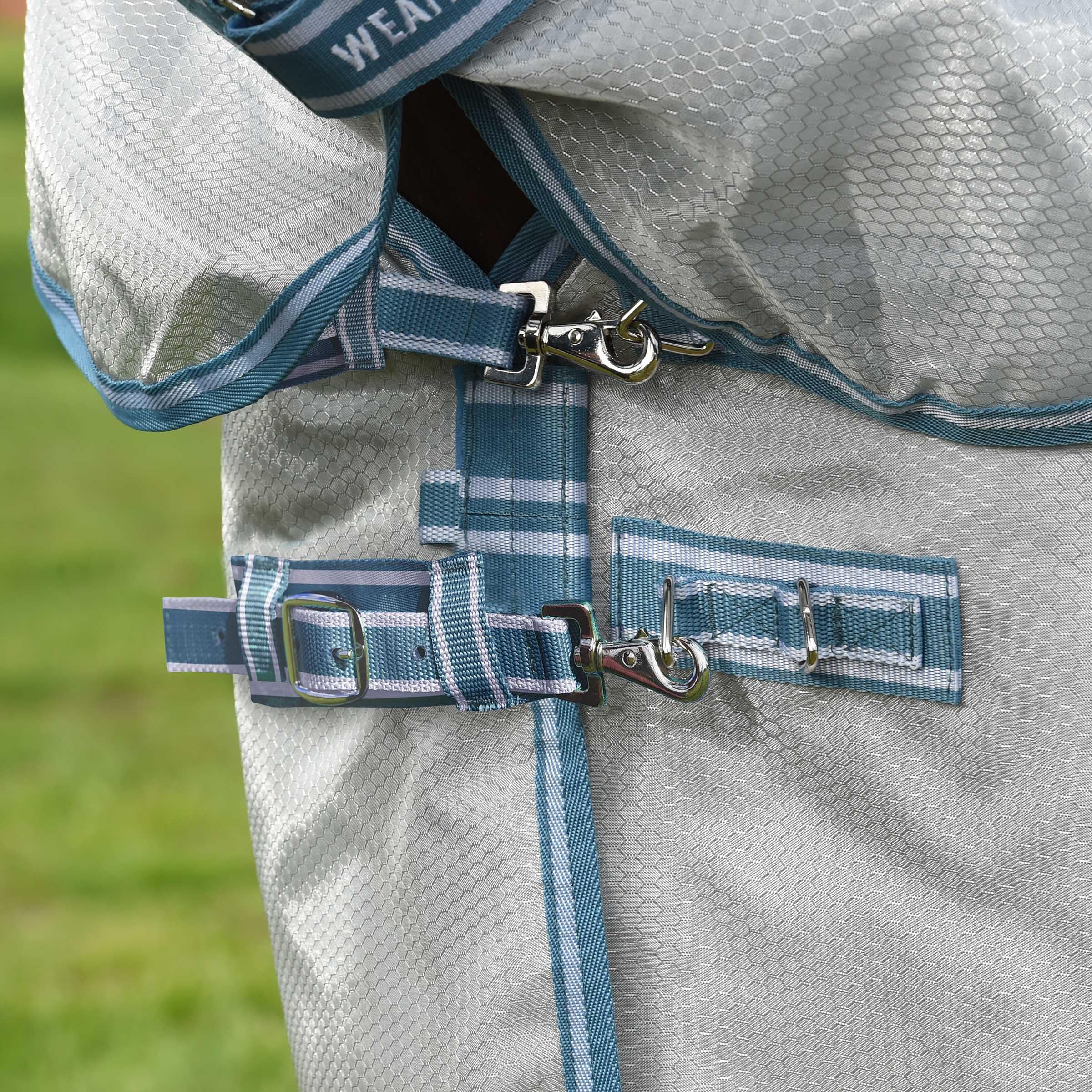 Weatherbeeta Comfitec Hexi Shield Combo Neck, Silver/Teal Blue, 78'