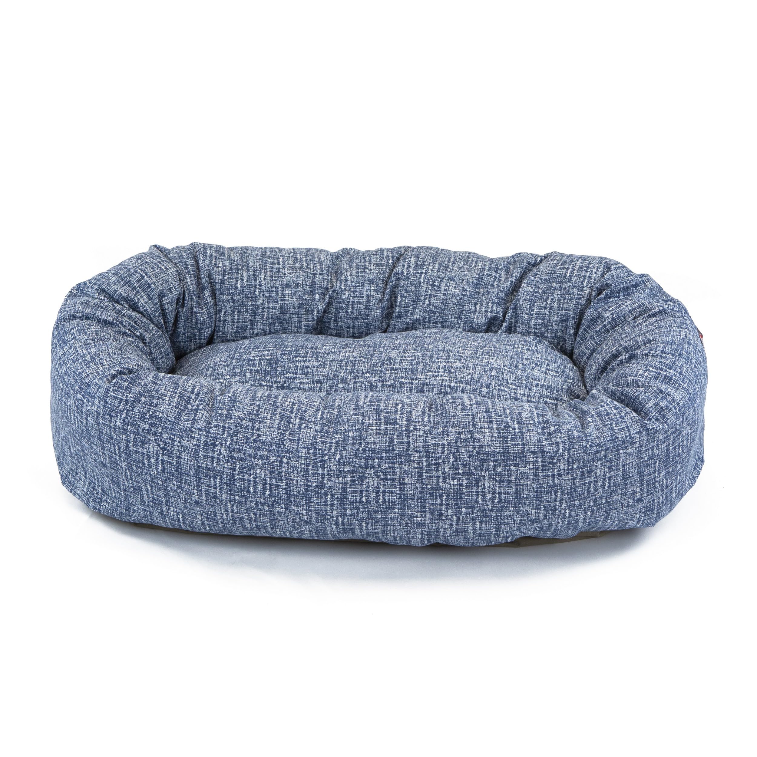 Majestic Pet 52 Inch Bagel Calming Dog Bed Washable - Cozy Soft Round Dog Bed with Spine Support for Dogs to Rest Their Head - F