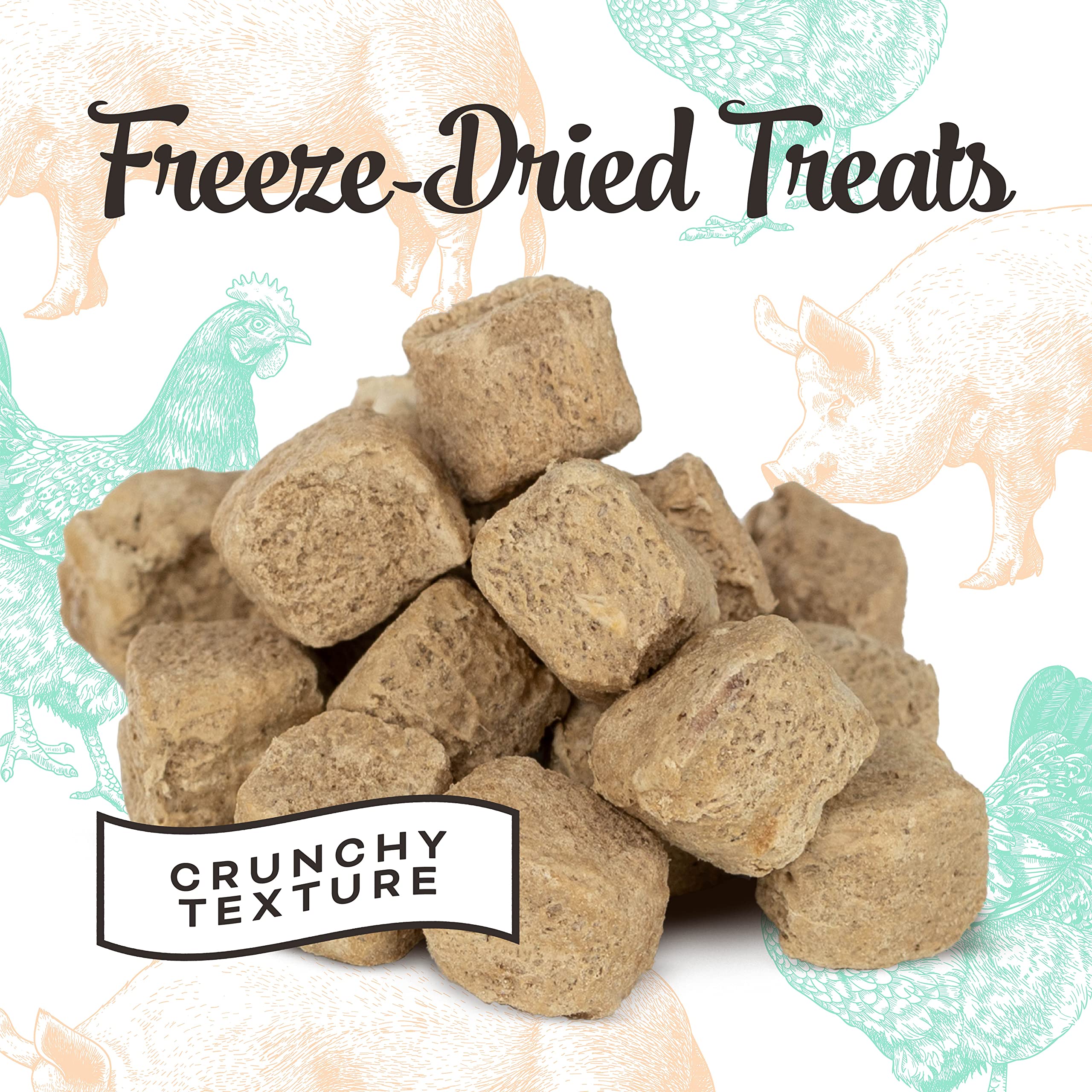 Primal Freeze Dried Dog Treats, Liver, Laugh, Love; Chicken Liver with Probiotics, Crunchy Grain Free Training Treats for Dogs,
