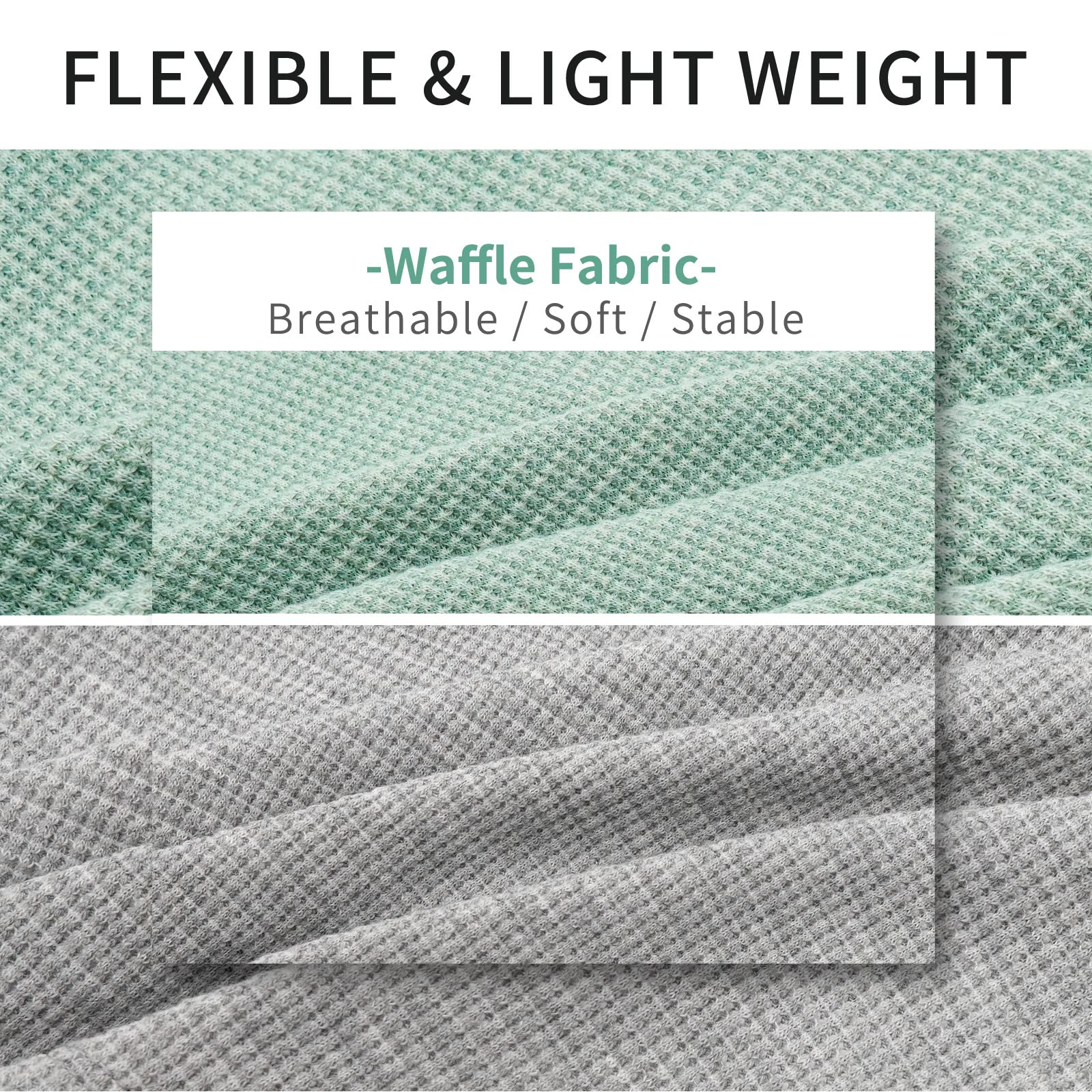 Kyeese 2Pack Dog Shirts Waffle For Small Dogs Stretchy Dog T-Shirts Lightweight Tank Top Sleeveless Vest Breathable Cat Shirt, M