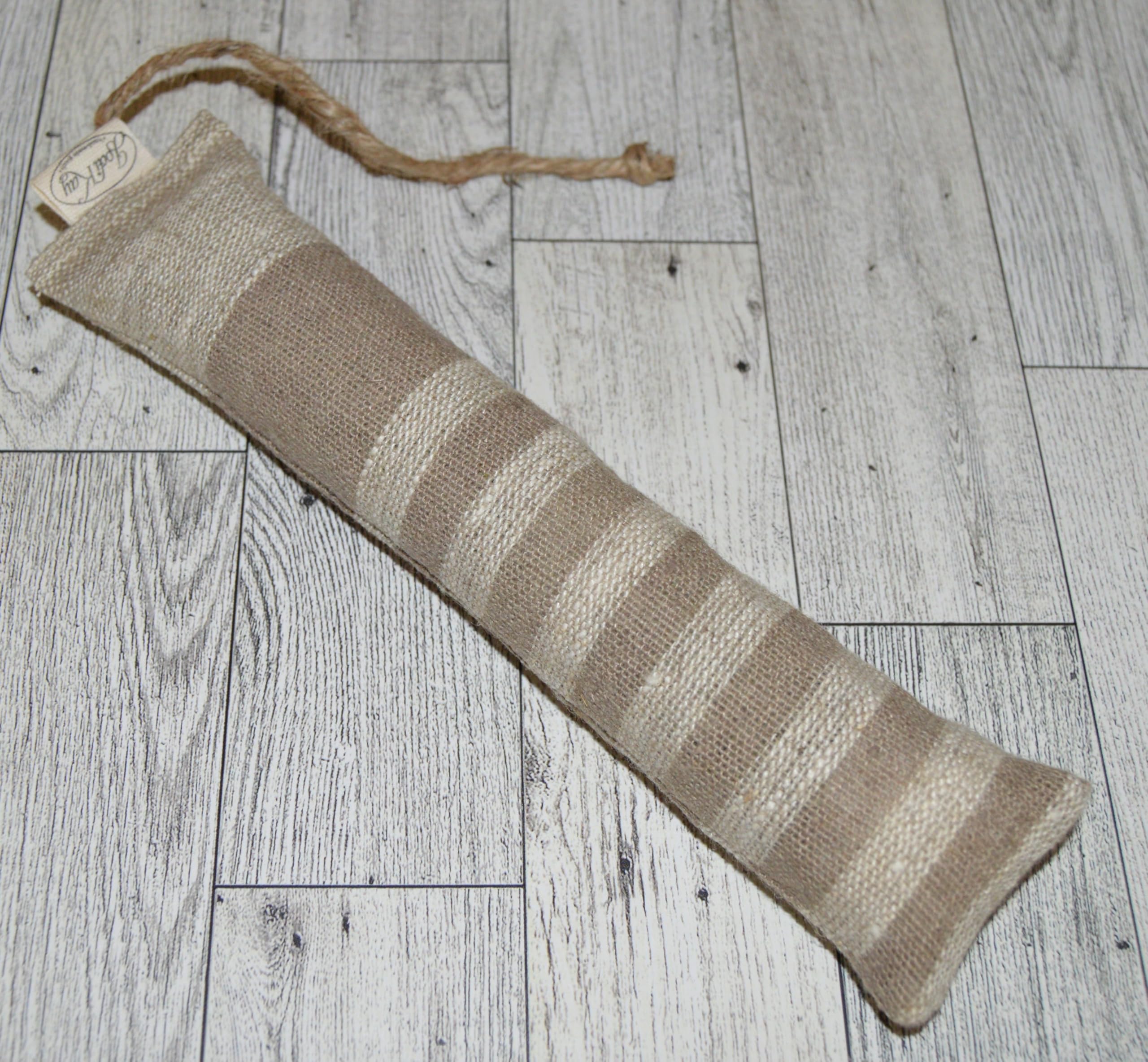 All Natural Kitty Catnip Kicker Handmade Cat Toy (9 Inch, Brown Narrow Stripe)