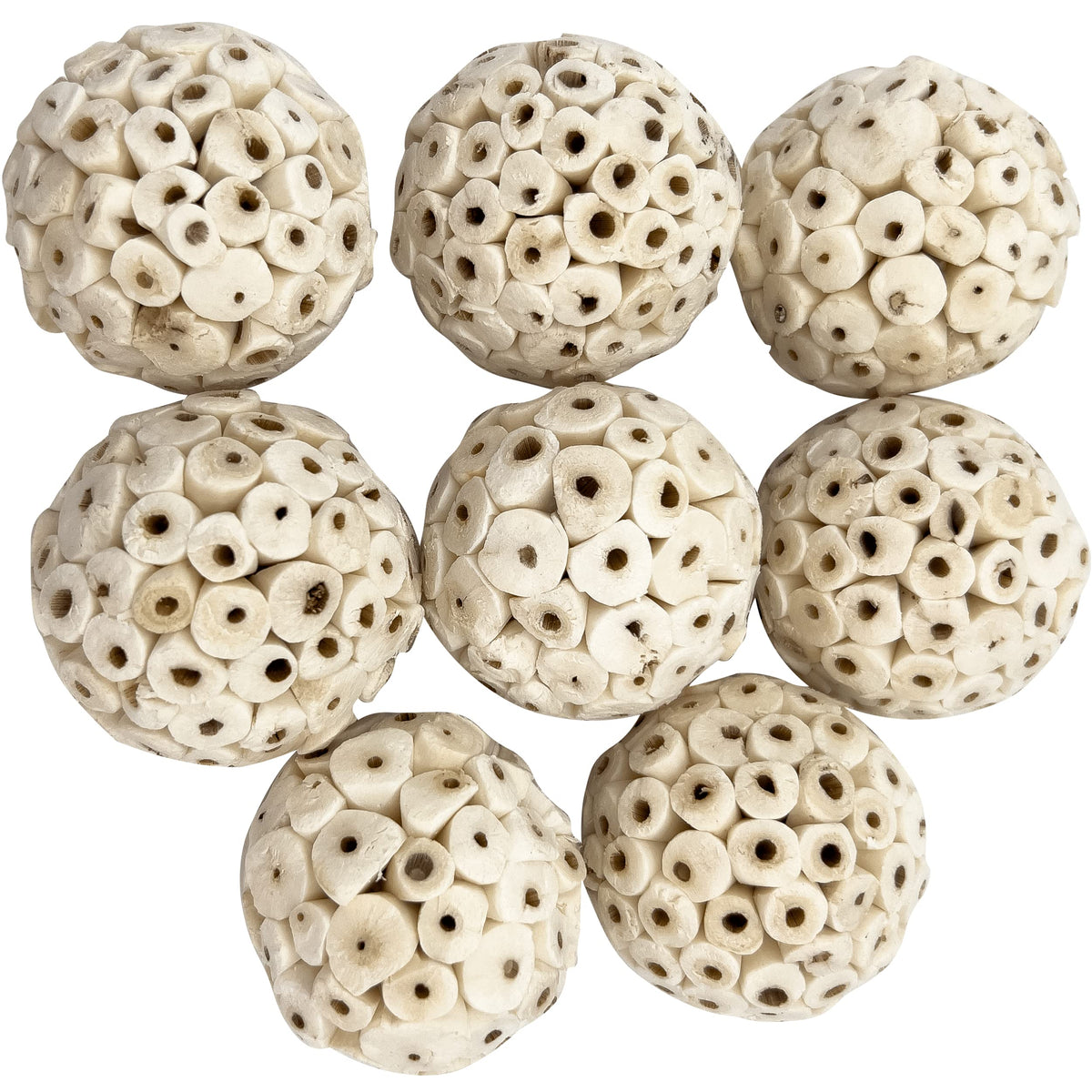 Mandarin Bird Toys By M&M 5105 Small Sola Bird Balls Pk8 - Handmade Sola Wood Bird Foot Toys, Chewable Foraging Fun, Lightweight Wood Spheres, Versatile, Superb For Small To Medium Size Pet Birds