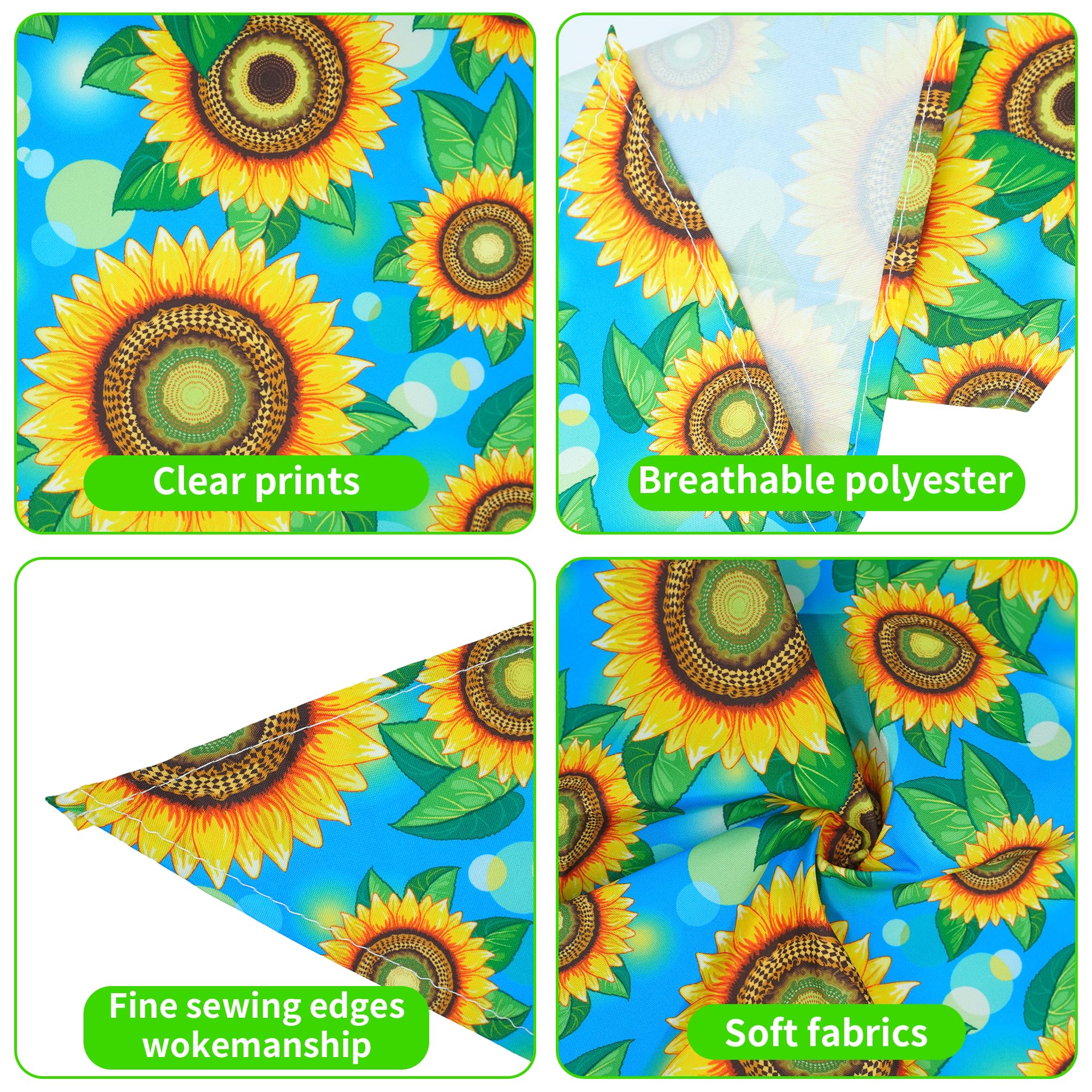 Pai Sence Spring Dog Bandanas Bulk for Large Dogs 30 Pack Adjustable Polyester Dog Bandanas Extra Large 33 Inch XL Spring Scarve