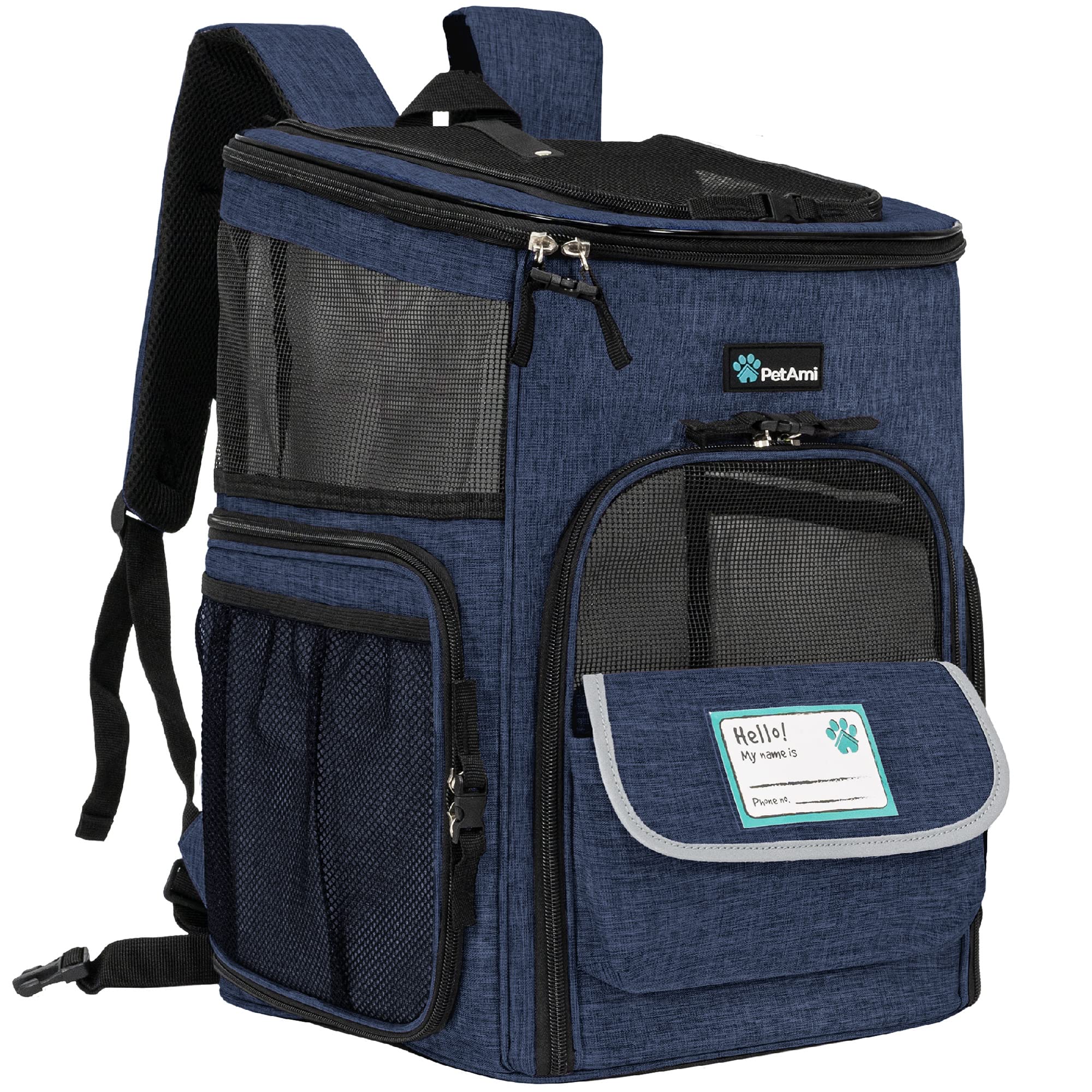 PetAmi Dog Backpack Carrier, Airline Approved Cat Backpacks for Carrying Small Large Cats, Pet Carrier Back Pack, Ventilated Sof