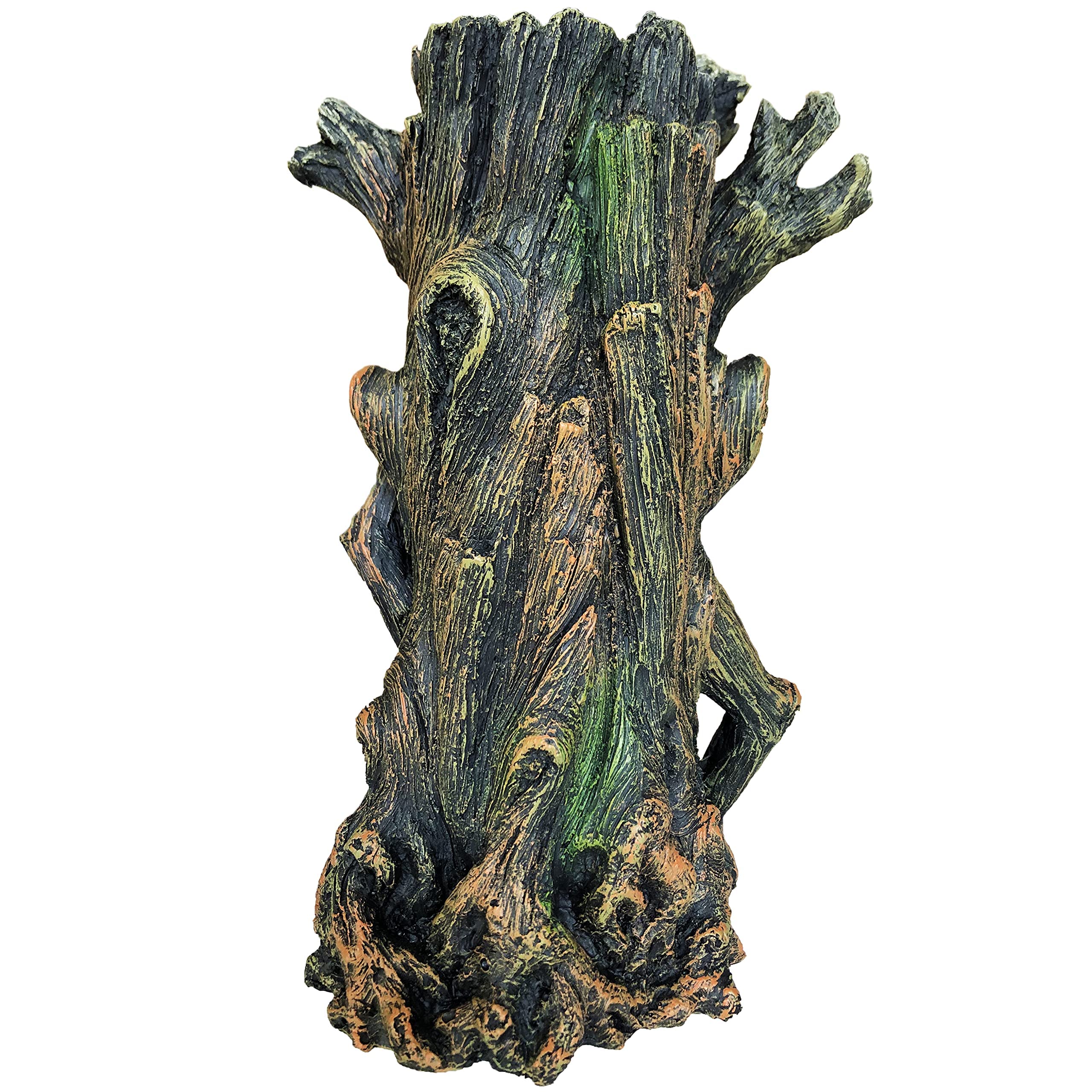 Slocme Fish Tank Tree Trunk Decorations - Lifelike Hollow Tree Wood Ornament, Fish Can Swim Through The Trunk Hole