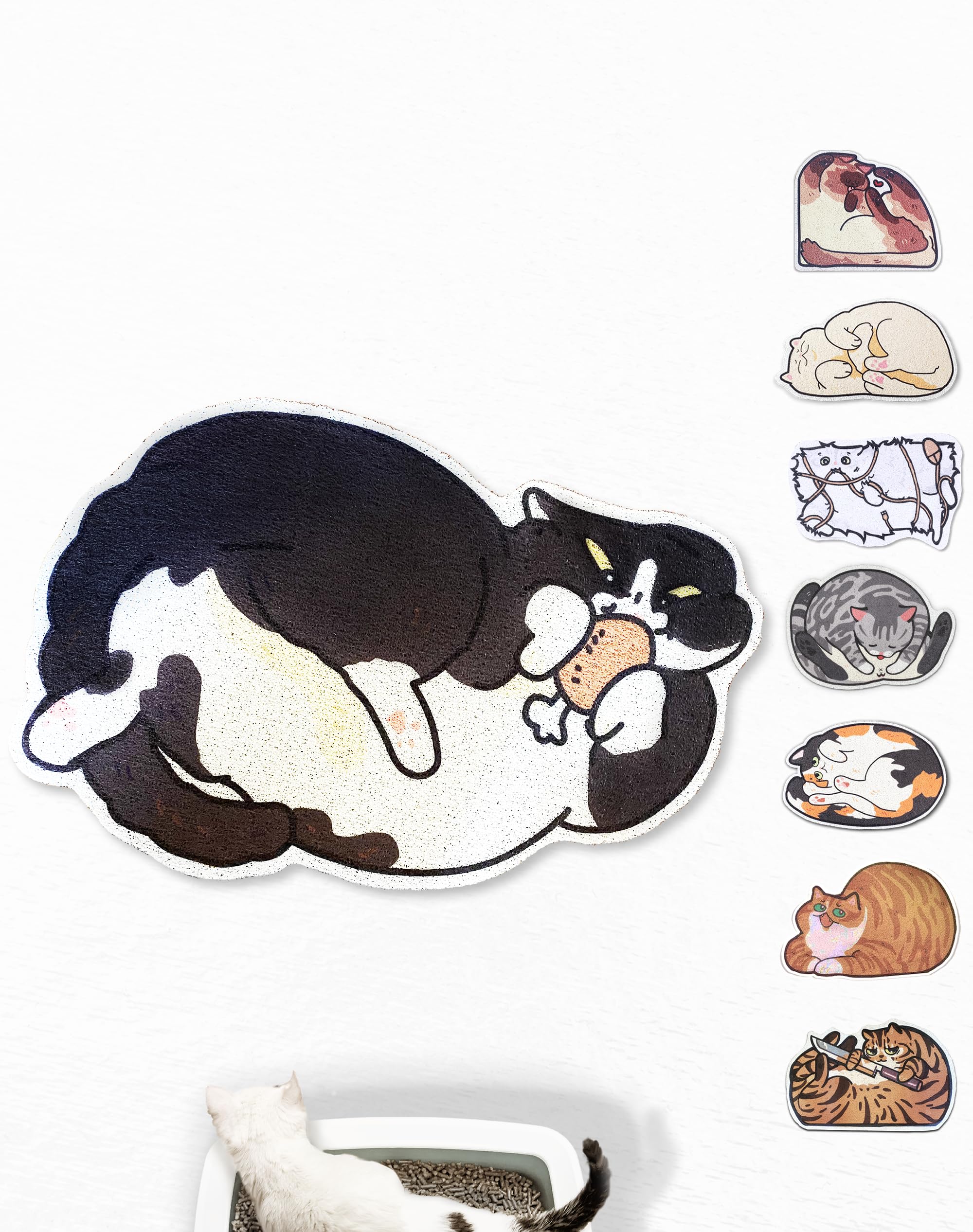 Lukamoo?Cute Cat Litter Mat (32?X24?), Extra-Large/Xl, For Kitty Litter & Cute Cat Litter Box, Cat Accessories For Indoor Cats, 