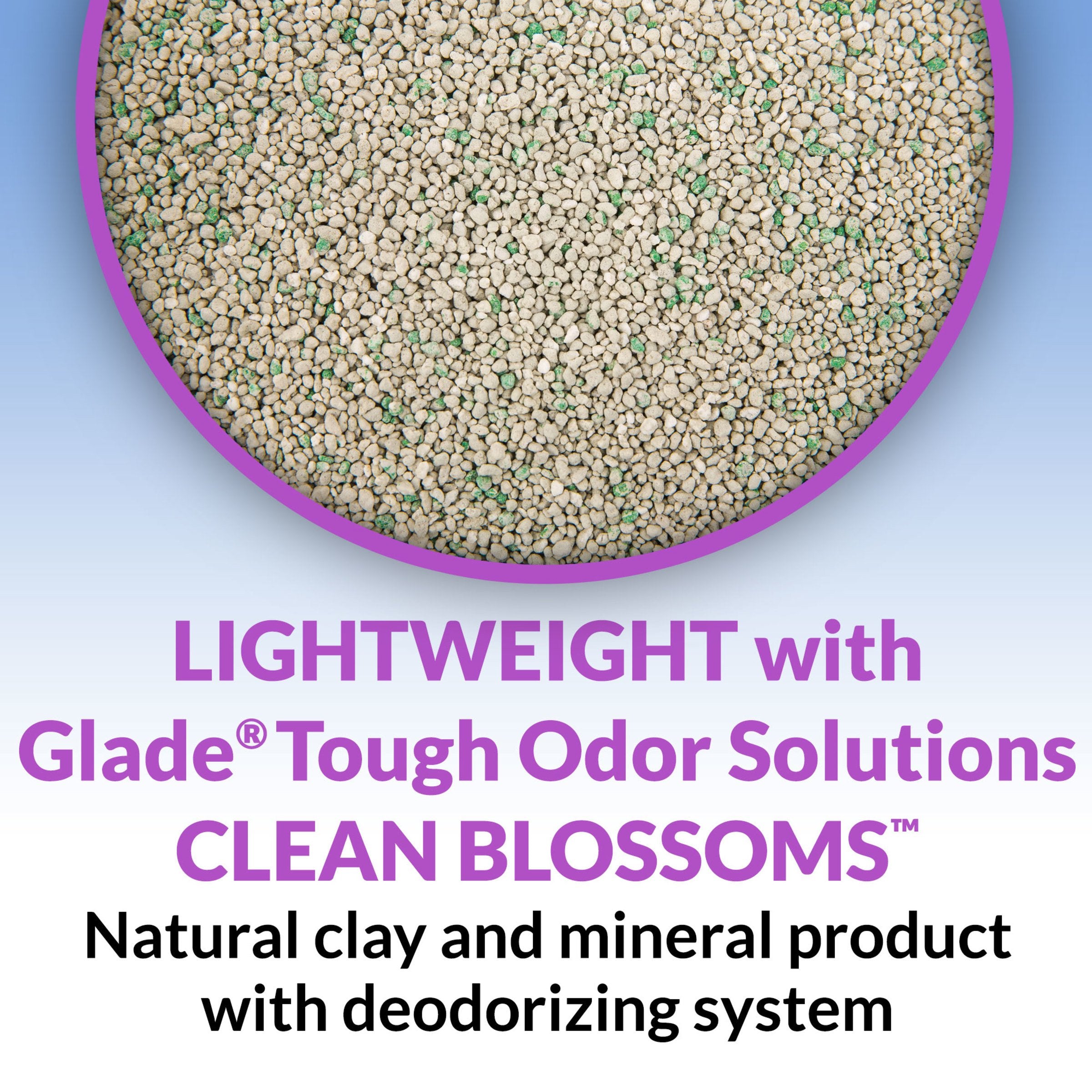 Purina Tidy Cats Light Weight, Low Dust, Clumping Cat Litter, LightWeight Glade Clean Blossoms Multi Cat Litter - 6 lb. Jug