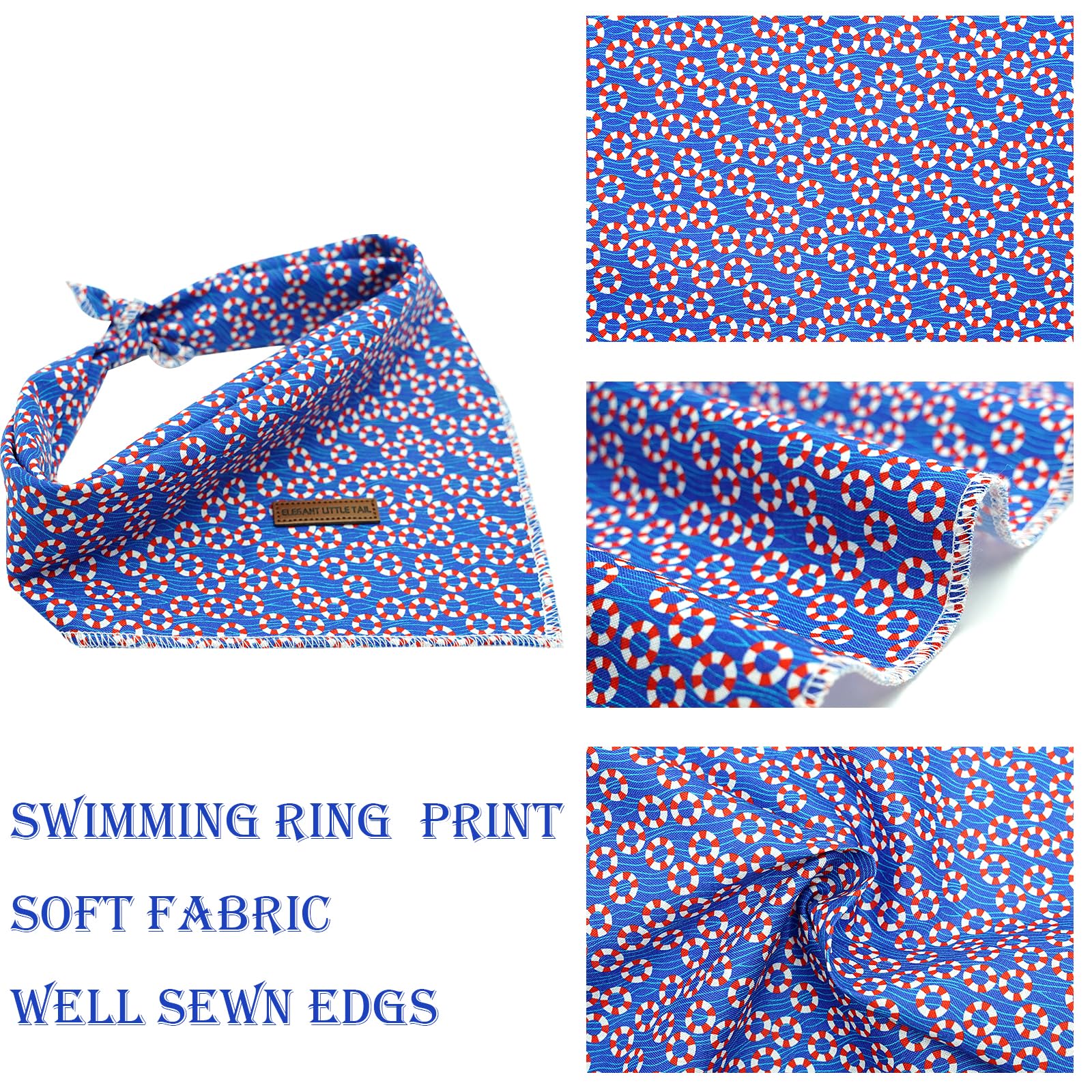 Elegant Little Tail Dog Bandana, Independence Puppy Bandana 4Th Of July Adjustable Scarf Handkerchief Boy Girl Pet Bibs Scarf Fo