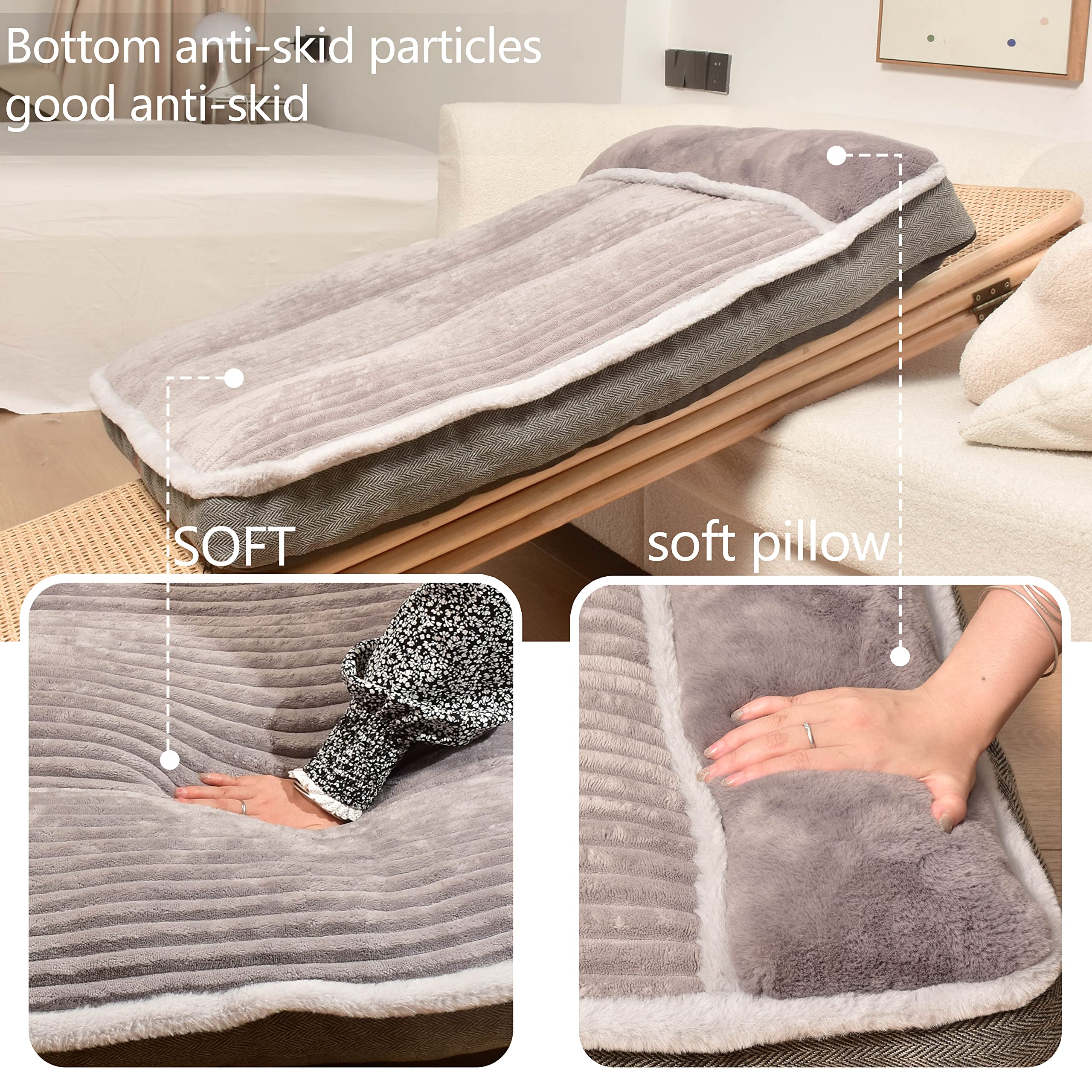 Dog Beds For Extra Large Dogs, Dog Mattress With Pillow For Crate Kennel, Sofa Dog Bed, Super Soft Pet Bed For Medium, Jumbo, Small,Large Xxl Dogs Breeds Pet Bed