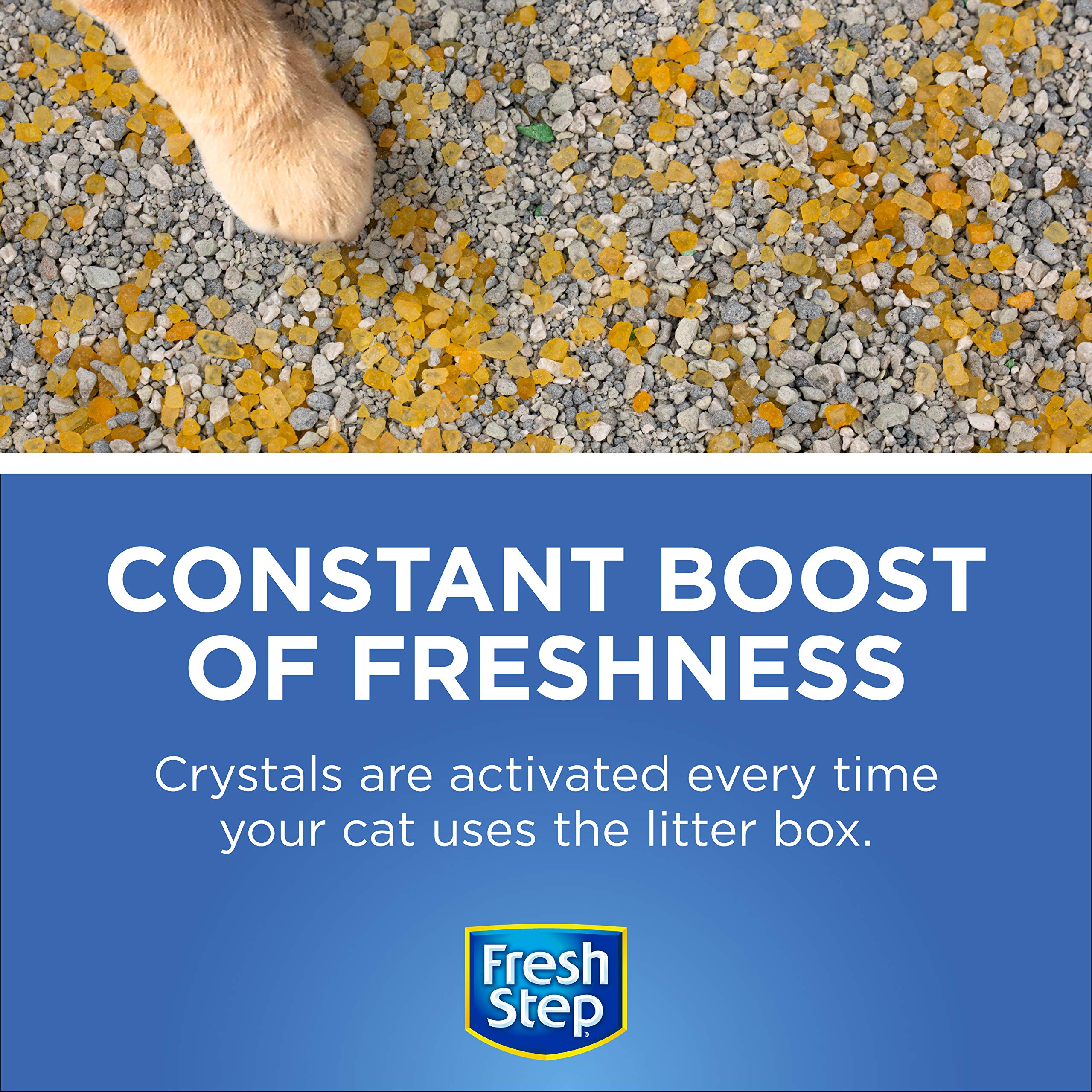 Fresh Step Cat Litter Crystals - Cat Litter Box Deodorizer Product For All Cats - Combats Cat Odors And Neutralizes Smells - Sum