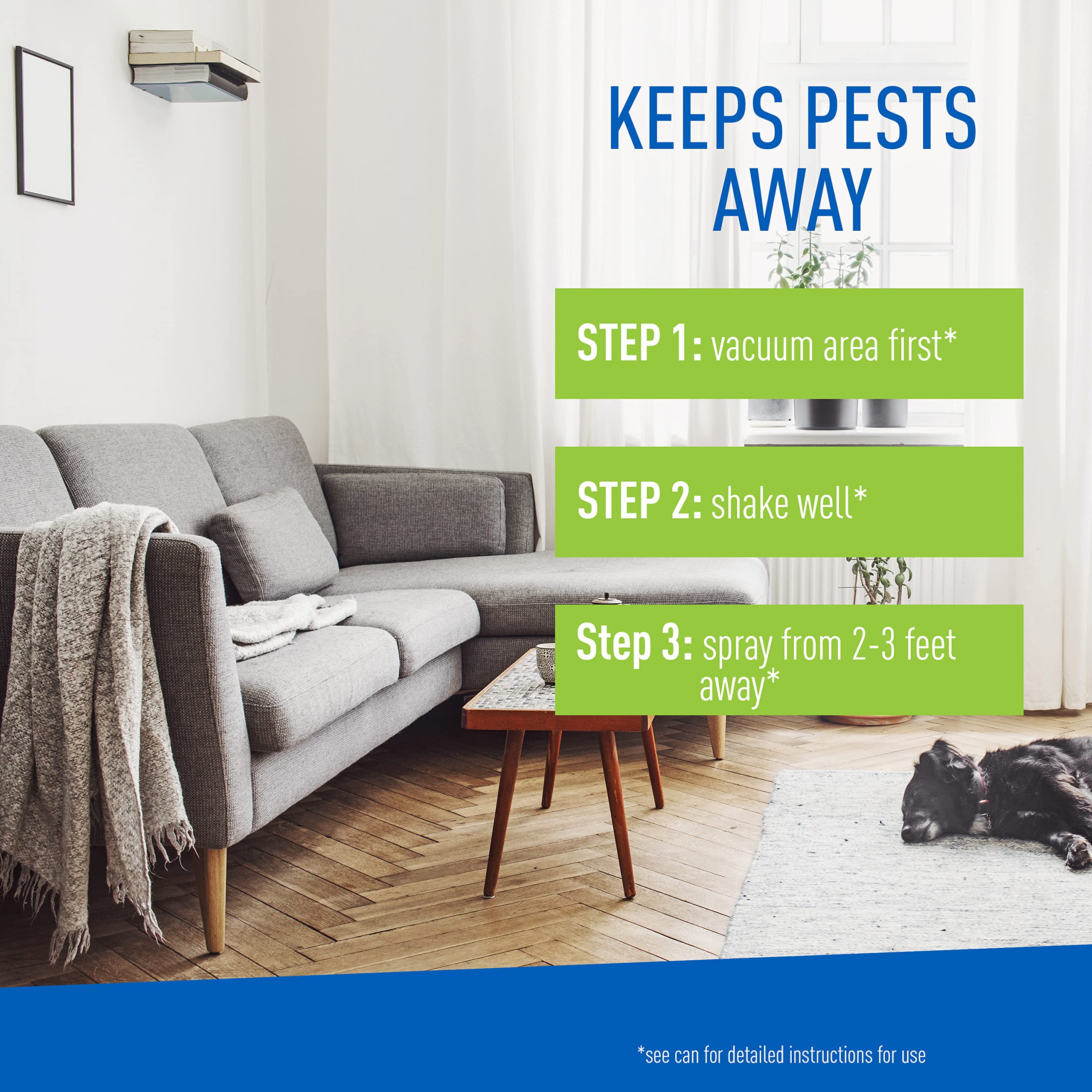 Adams Flea & Tick Carpet & Home Spray, Kills Fleas, Silverfish, Spiders, Ticks, Ants, Crickets, Bed Bugs & Others Listed Nuisanc