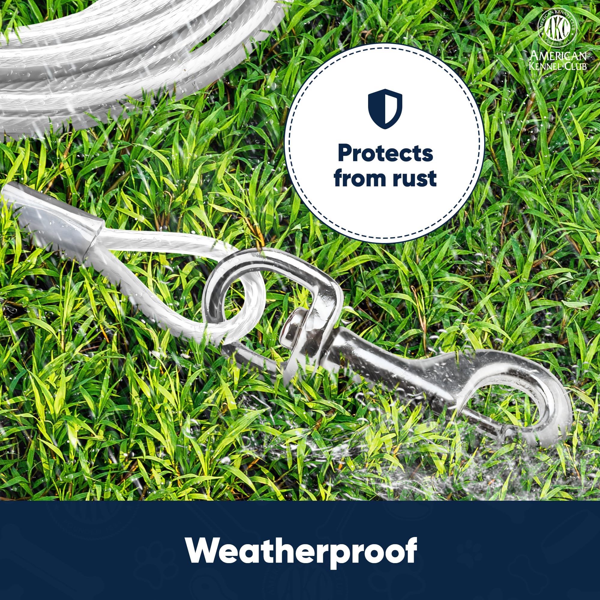 American Kennel Club Akc Heavy Duty Steel Tie-Out Cable For Dogs