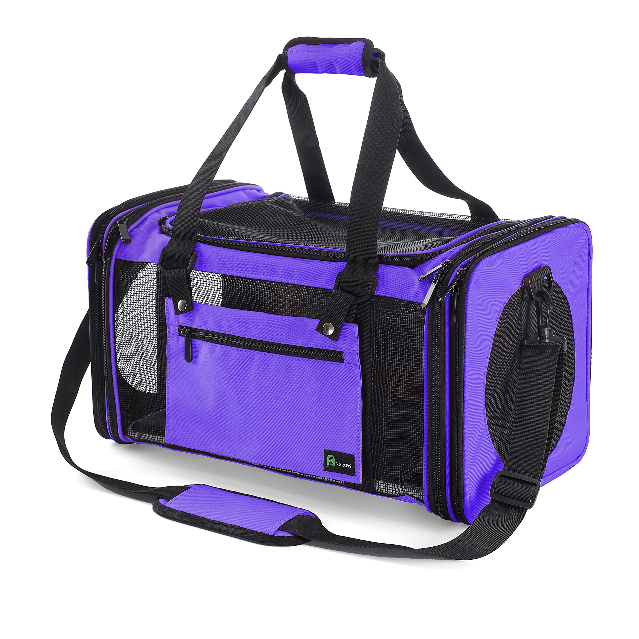Nextfri Soft-Sided Pet Carrier For Cats Small Dogs Of 15 Lbs Medium Purple