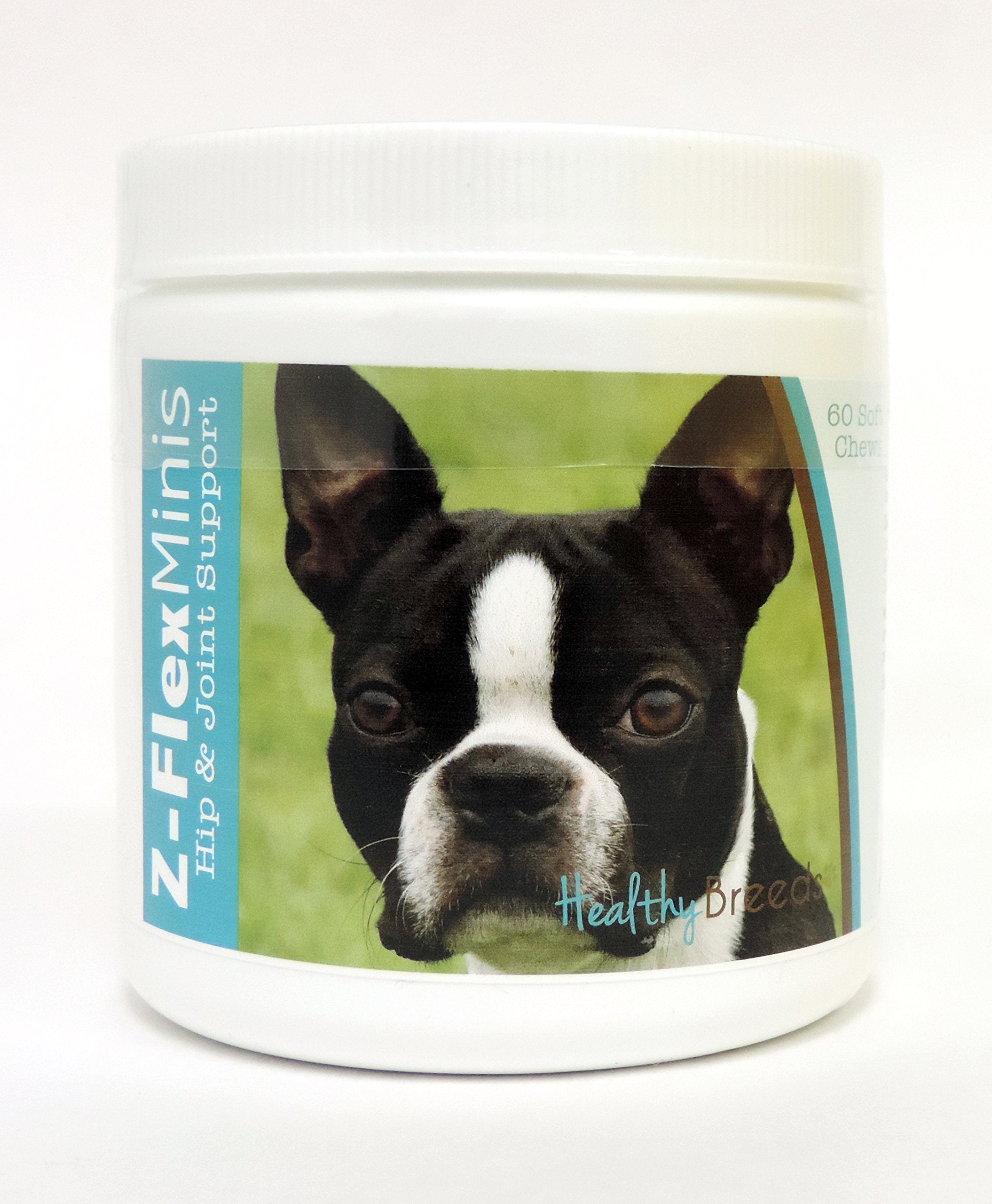 Healthy Breeds Boston Terrier Z-Flex Minis Hip and Joint Support Soft Chews 60 Count