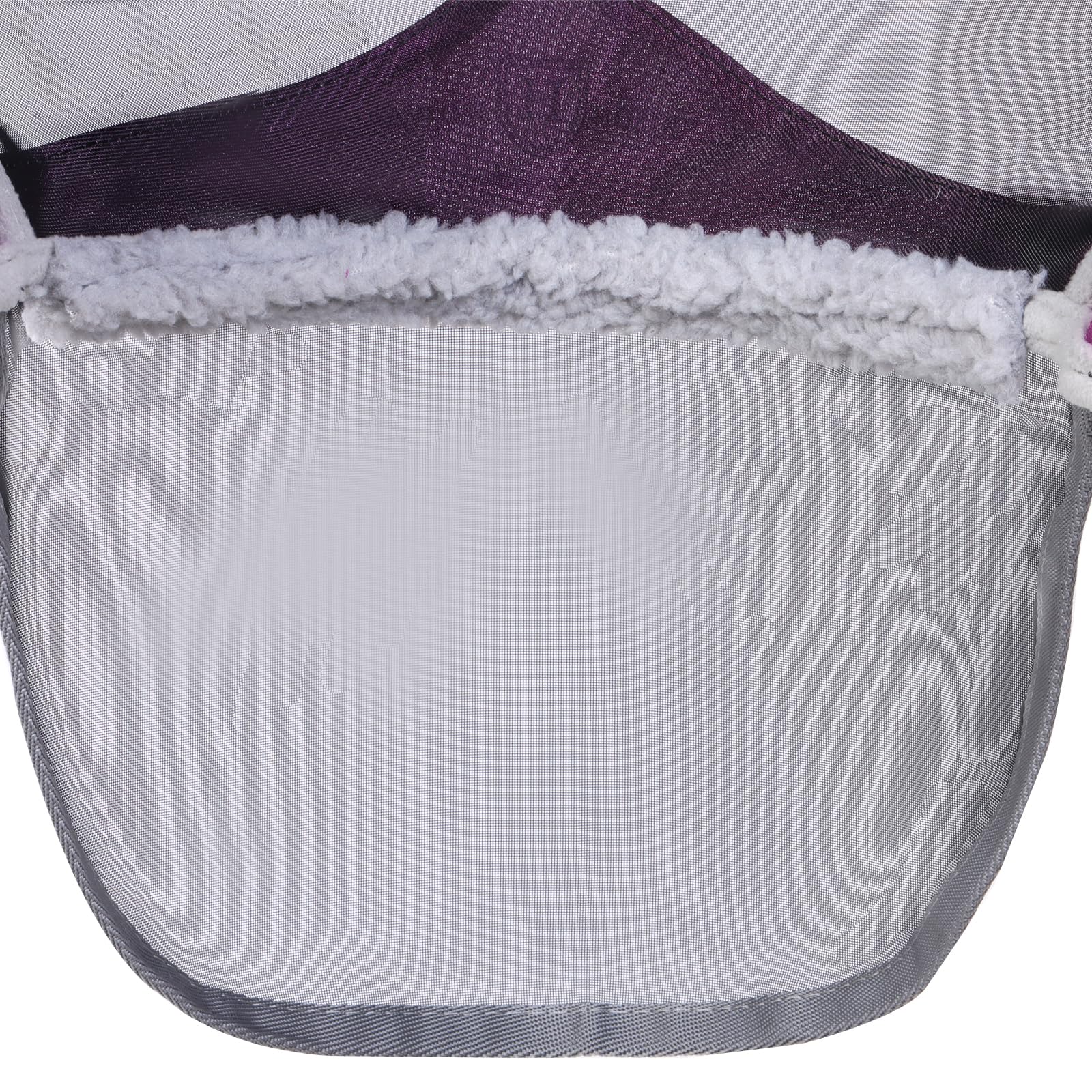 Harrison Howard CareMaster Pro Luminous Horse Fly Mask Large Eye Space Long Nose with Ears UV Protection for Horse Dark Magenta