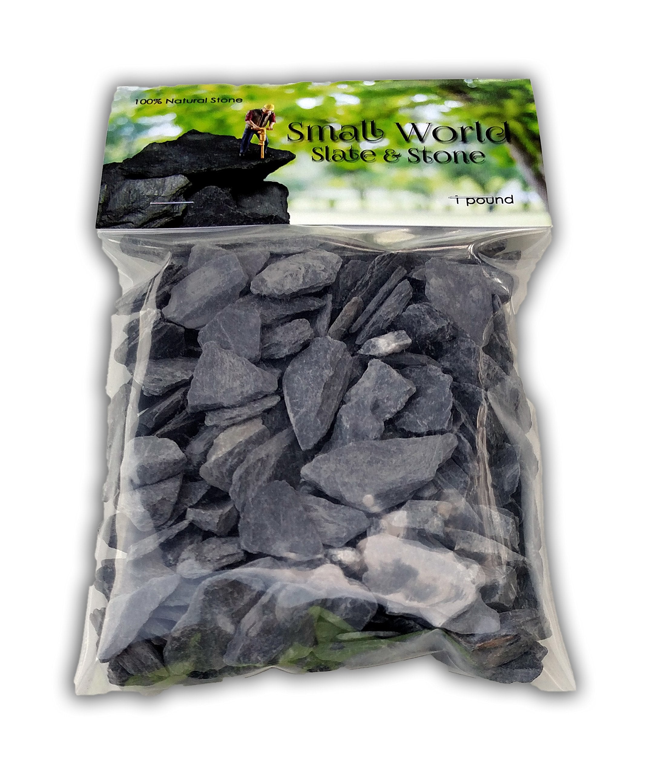 Natural Slate Stone -1/2 To 1 Inch Stones For Miniature Or Fairy Garden, Aquarium, Model Railroad & Wargaming (1)