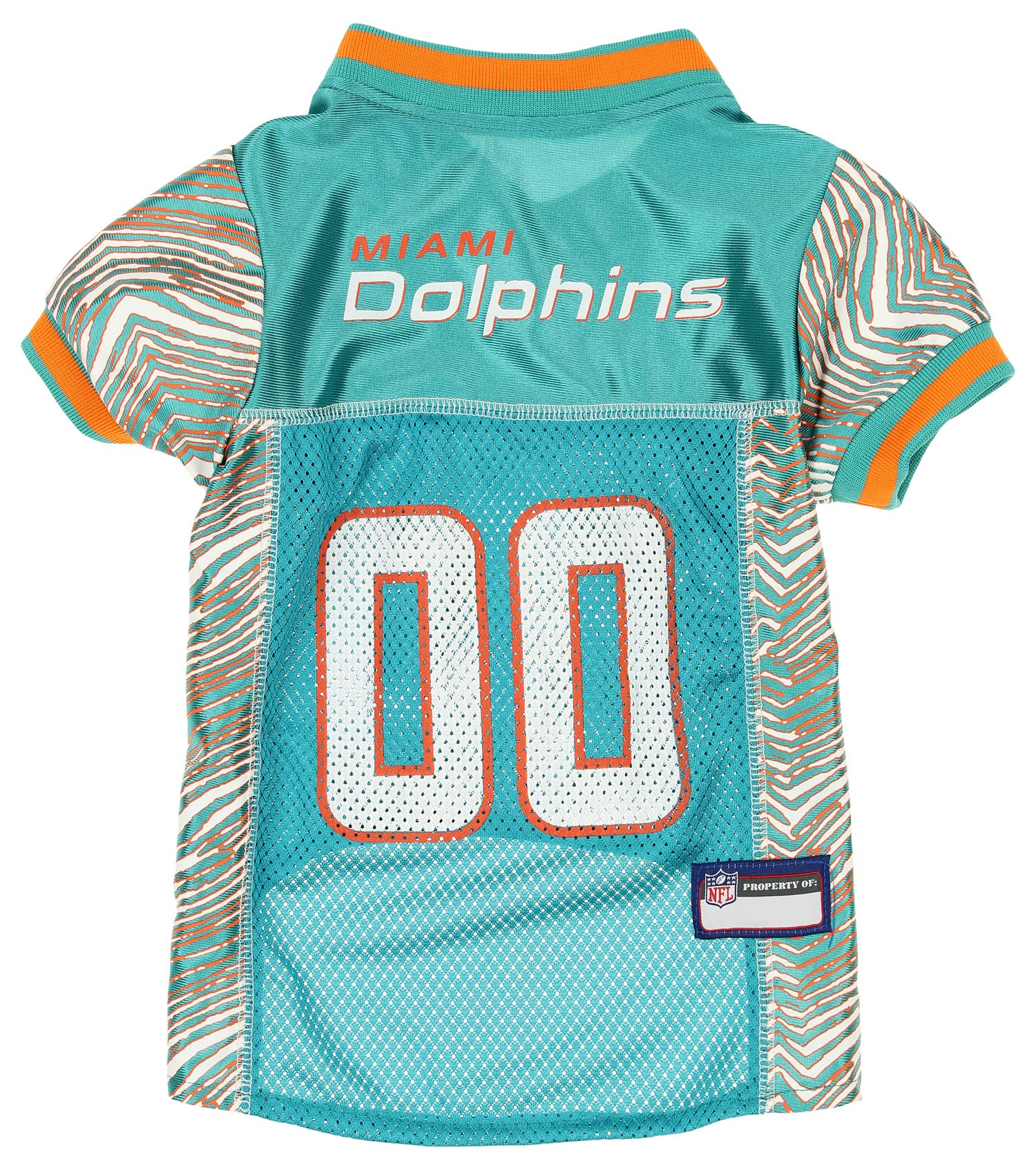 Zubaz Nfl Team Pet Jersey For Dogs, Miami Dolphins, Small