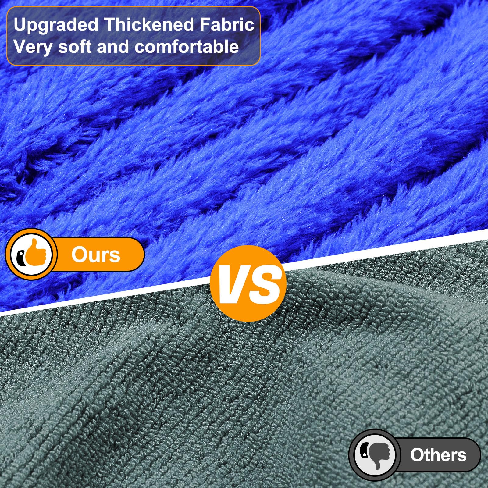 Bienbee Dog Bathrobe, Quick Drying Dog Robe Super Absorbent Dog Towels For Drying Dogs, Warm Keeping Dog Robes For After Bath Dogs Bath Supplies Dark Blue Xl