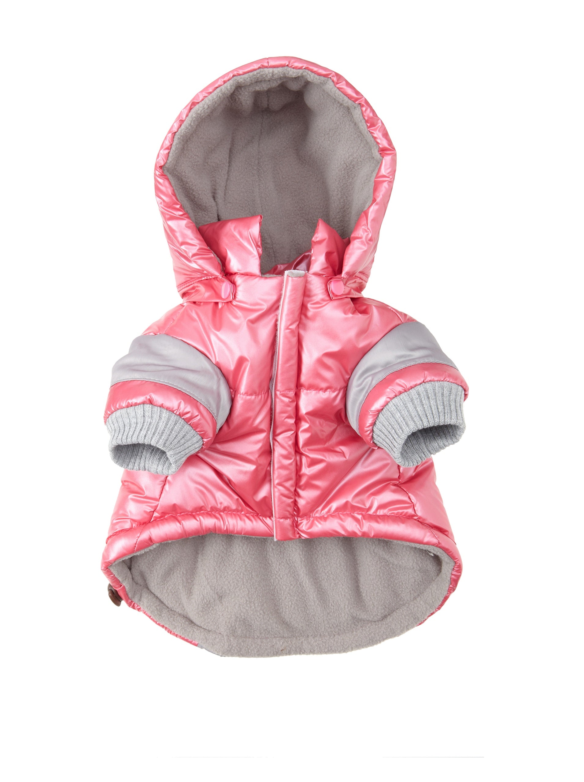 Pet Life Red Sporty Vintage Aspen Pet Ski Jacket, X-Small, Pink / Grey