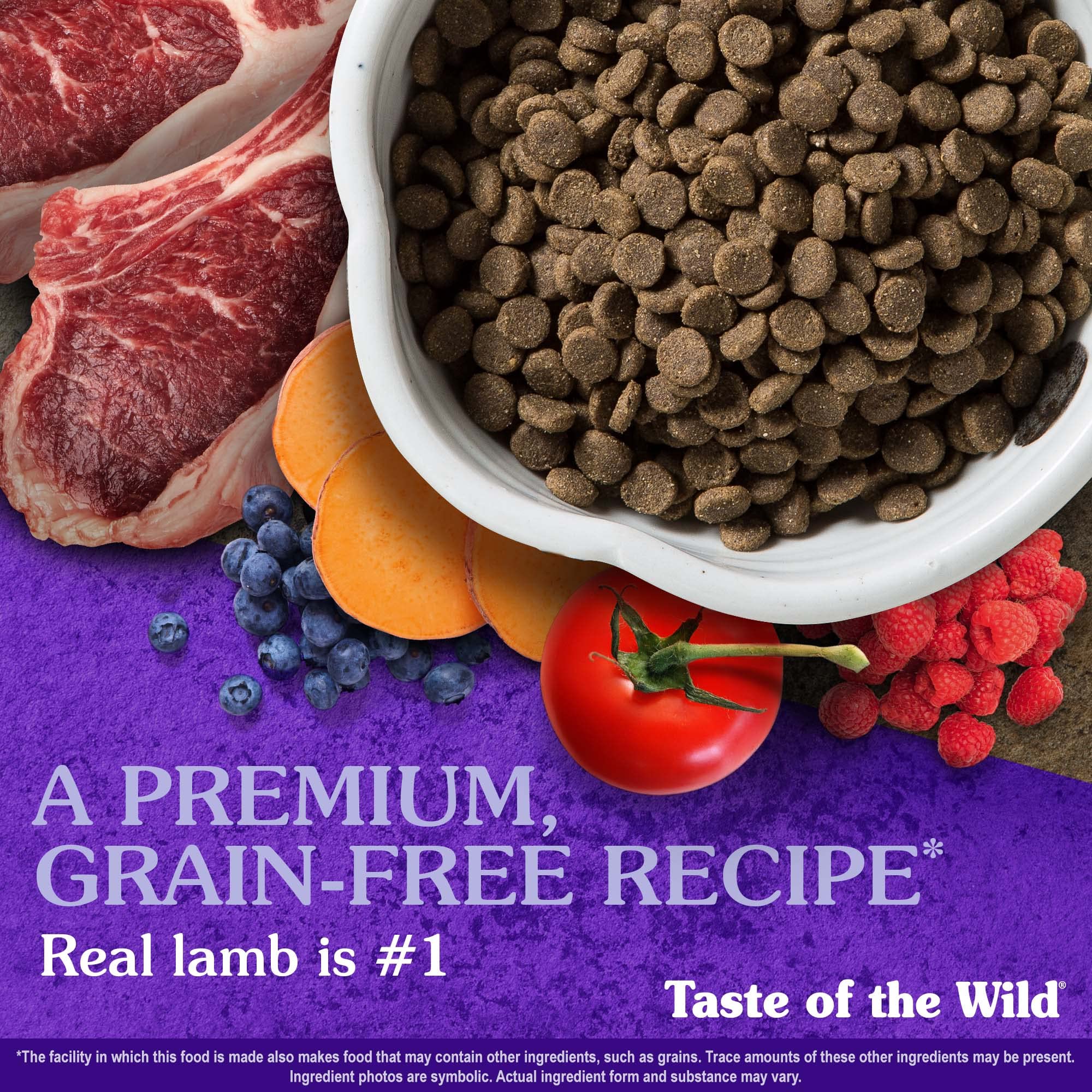 Taste of the Wild Sierra Mountain Grain-Free Canine Recipe with Roasted Lamb Dry Dog Food for All Life Stages, Made with High Pr