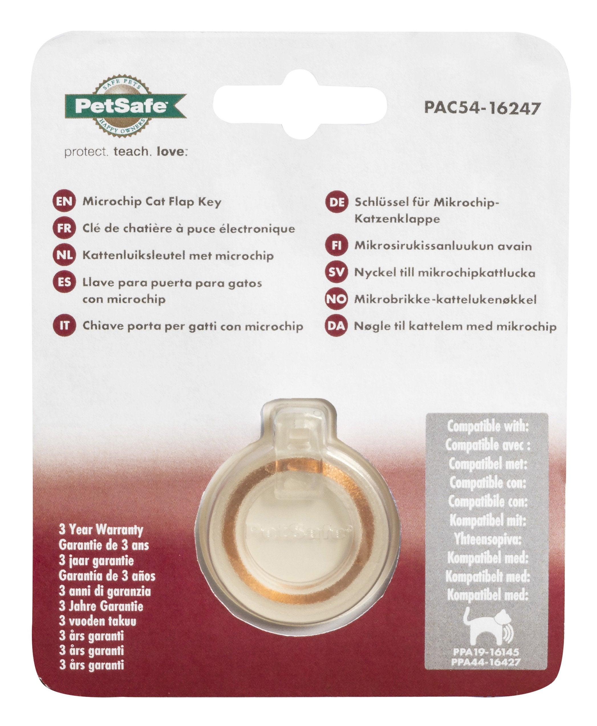 Petsafe Microchip Key Fob, Exclusive Entry, Non-Microchipped Cats,White