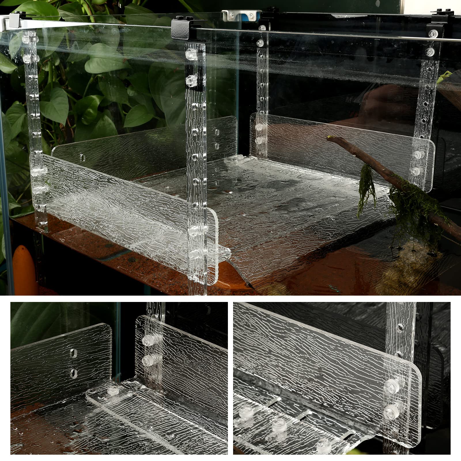 LYL LEYOULAND Hanging Turtle Basking Platform for Aquatic Turtles 40 Breeder 75 Gallon, Aquatic Reptile Ramp Dock, Turtle Terrac