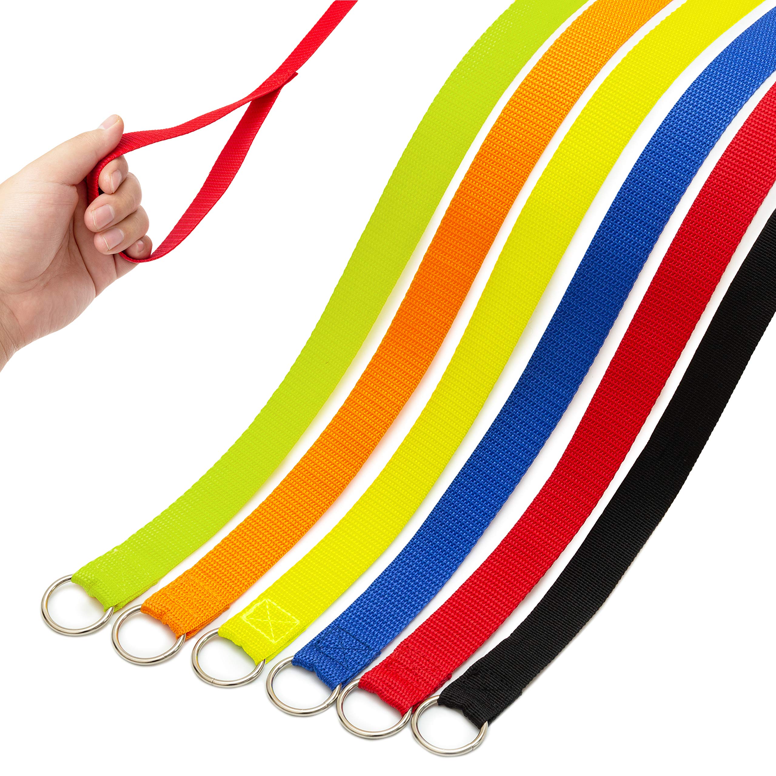 COVGOPI Slip Lead Dog Leash, 6 FT Strong Pulling Durable Short Dog Leashes with O-Ring, 6 Colors Soft Rope for Dog Cat, Easy Con