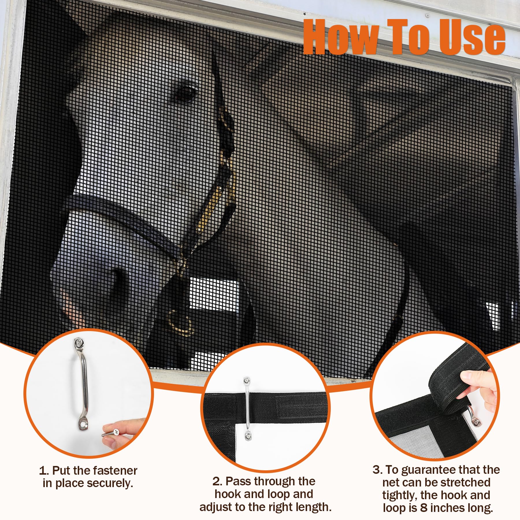 Hryoml Horse Trailer Window Screen With Hook And Loop, Horse Trailer Accessories To Protect The Horse'S Eyes And Ears From Bugs