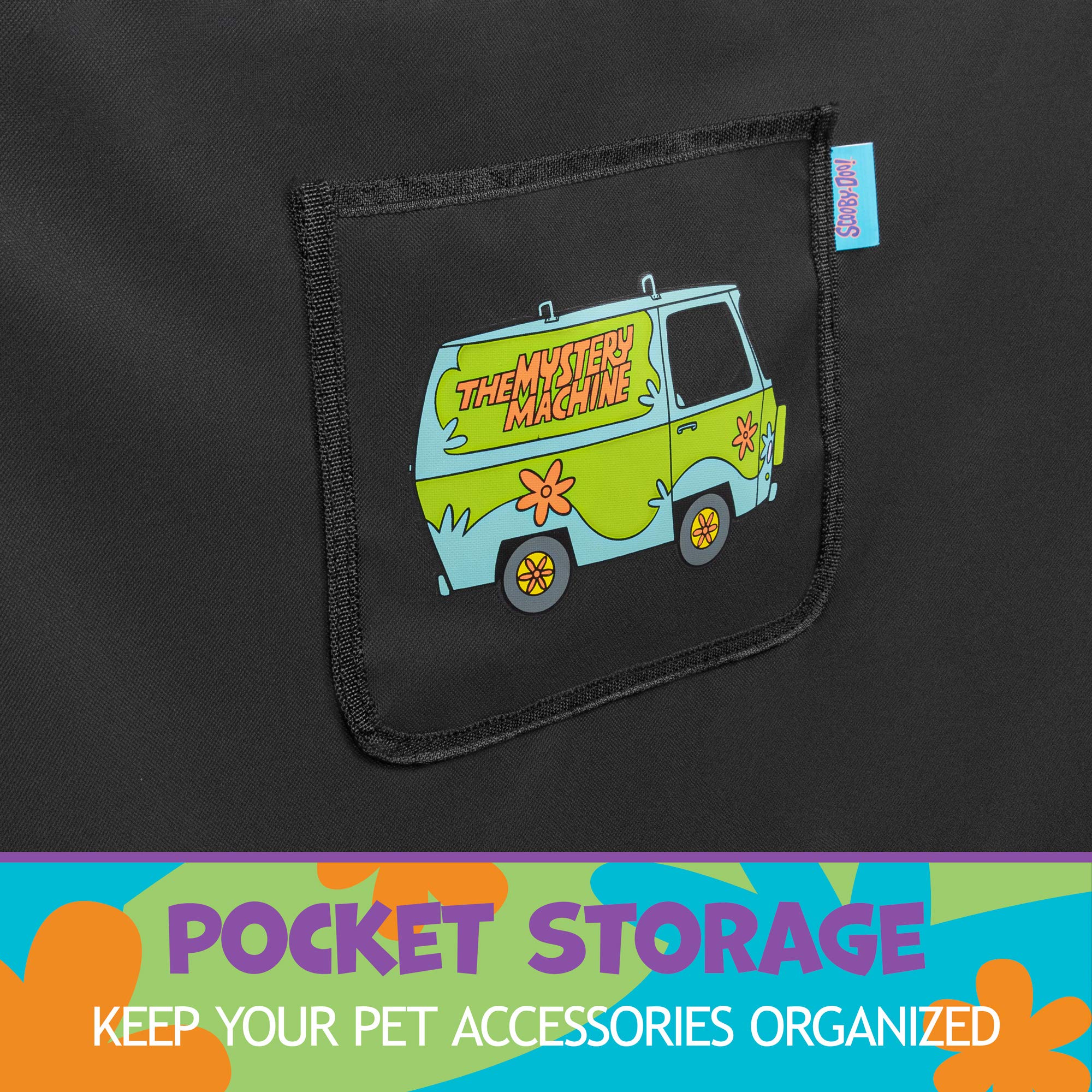 Bdk Scooby Doo Dog Car Seat Cover For Back Seat ?Hammock Dog Seat Protector With Storage Pocket, Heavy Duty Rear Bench With Non-Slip Stitching, Interior Covers For Auto Truck Van Suv