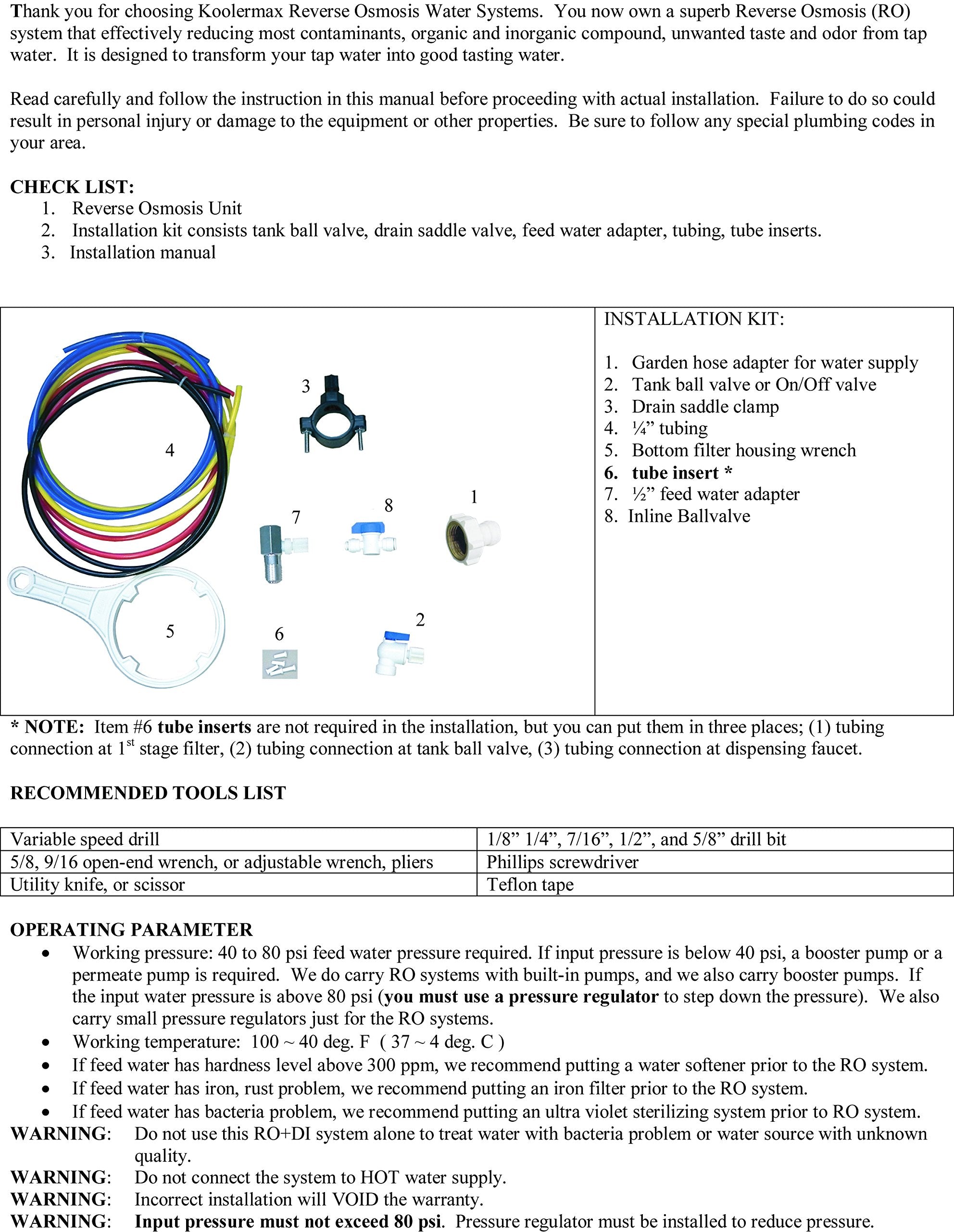 Koolermax AR-122 6-Stage RO+DI Aquarium Water System 150 GPD, Multicolor, Resin Material, Complete Reverse Osmosis Setup