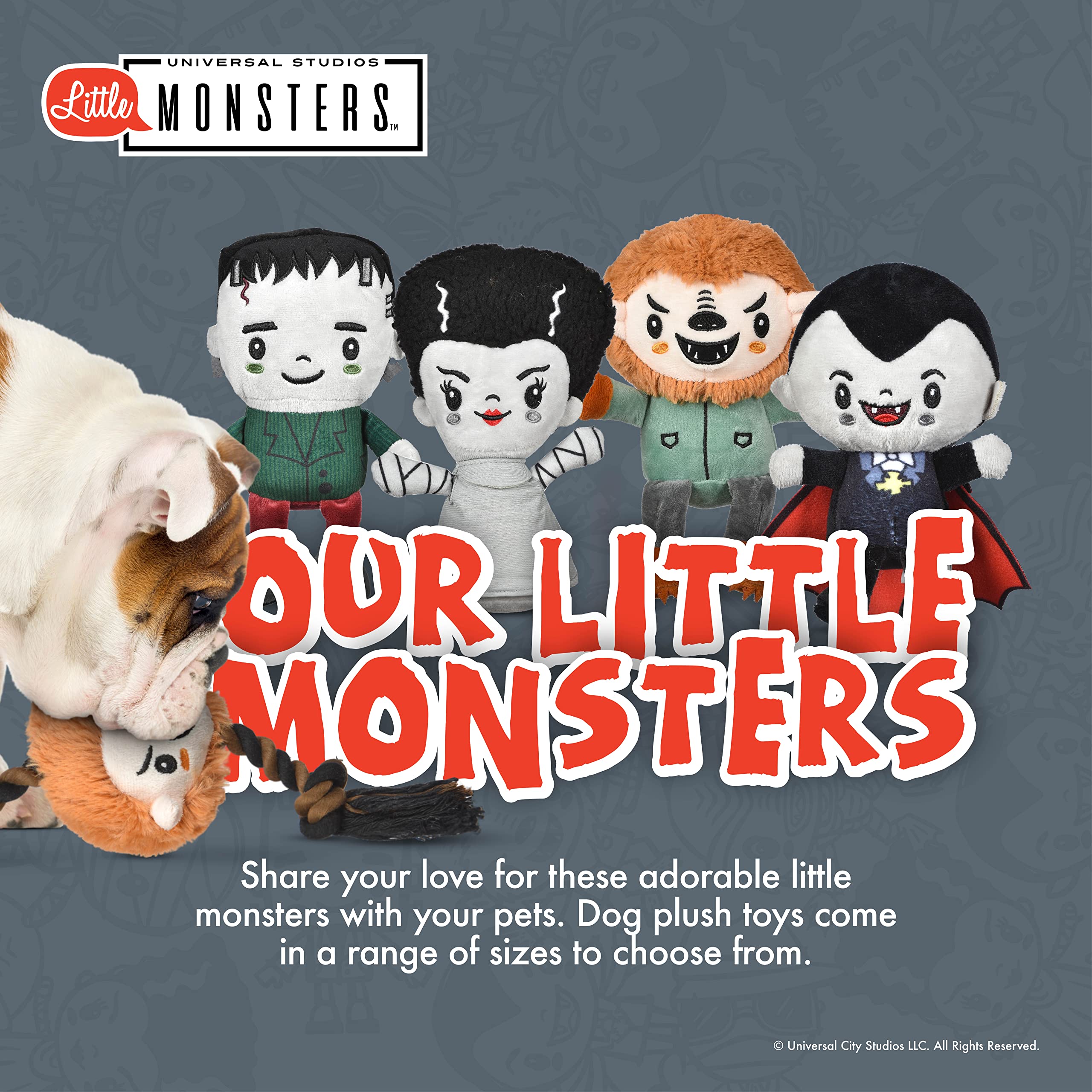 Universal Plush Dracula Toy for Dogs - 9" Horror Monsters Pet Product, Soft Plush Material, Perfect for Little Monsters
