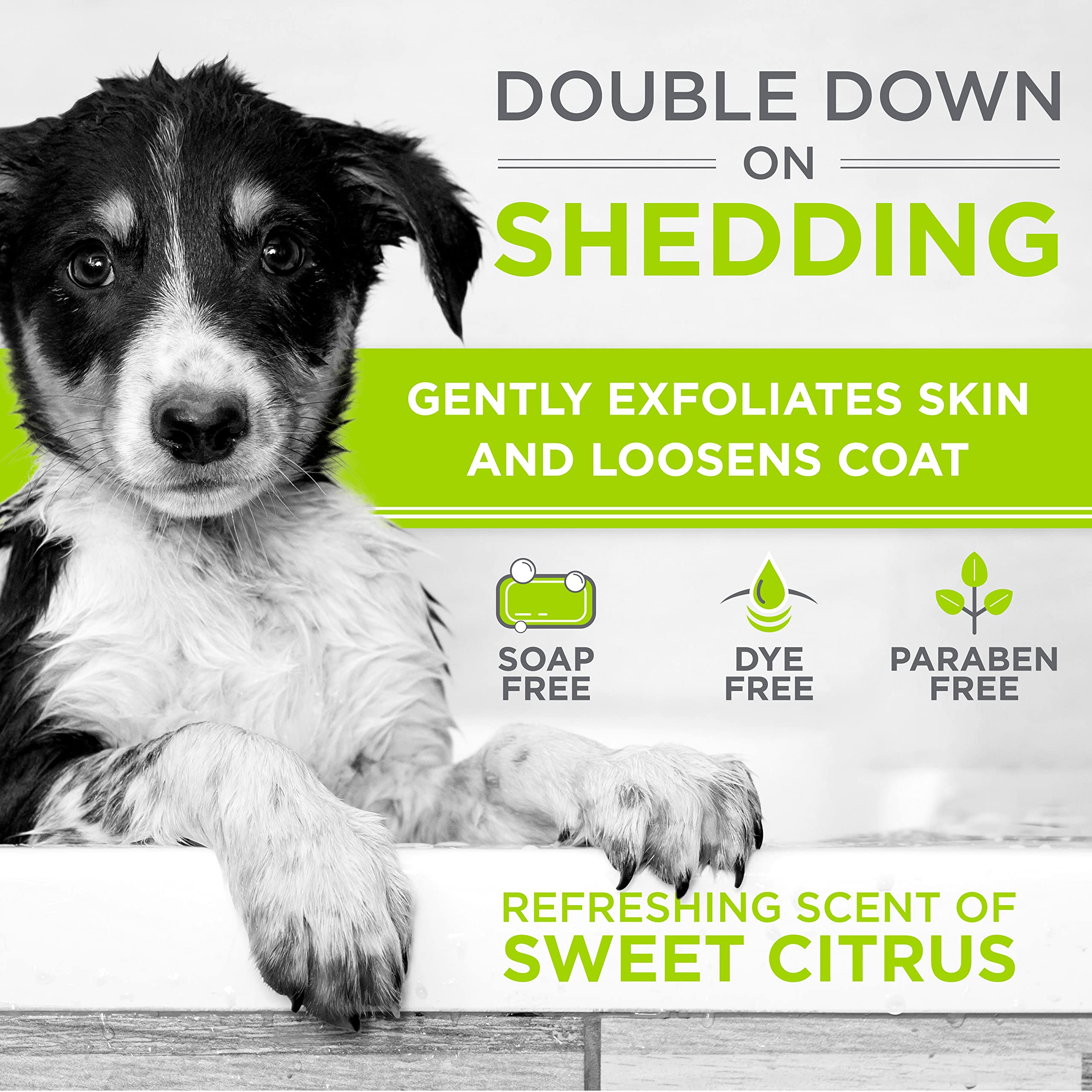 Tropiclean Perfect Fur Deodorizing And Deshedding Dog Shampoo For Smelly Dogs, For Breeds With Long And Short Fur, Odor Control,