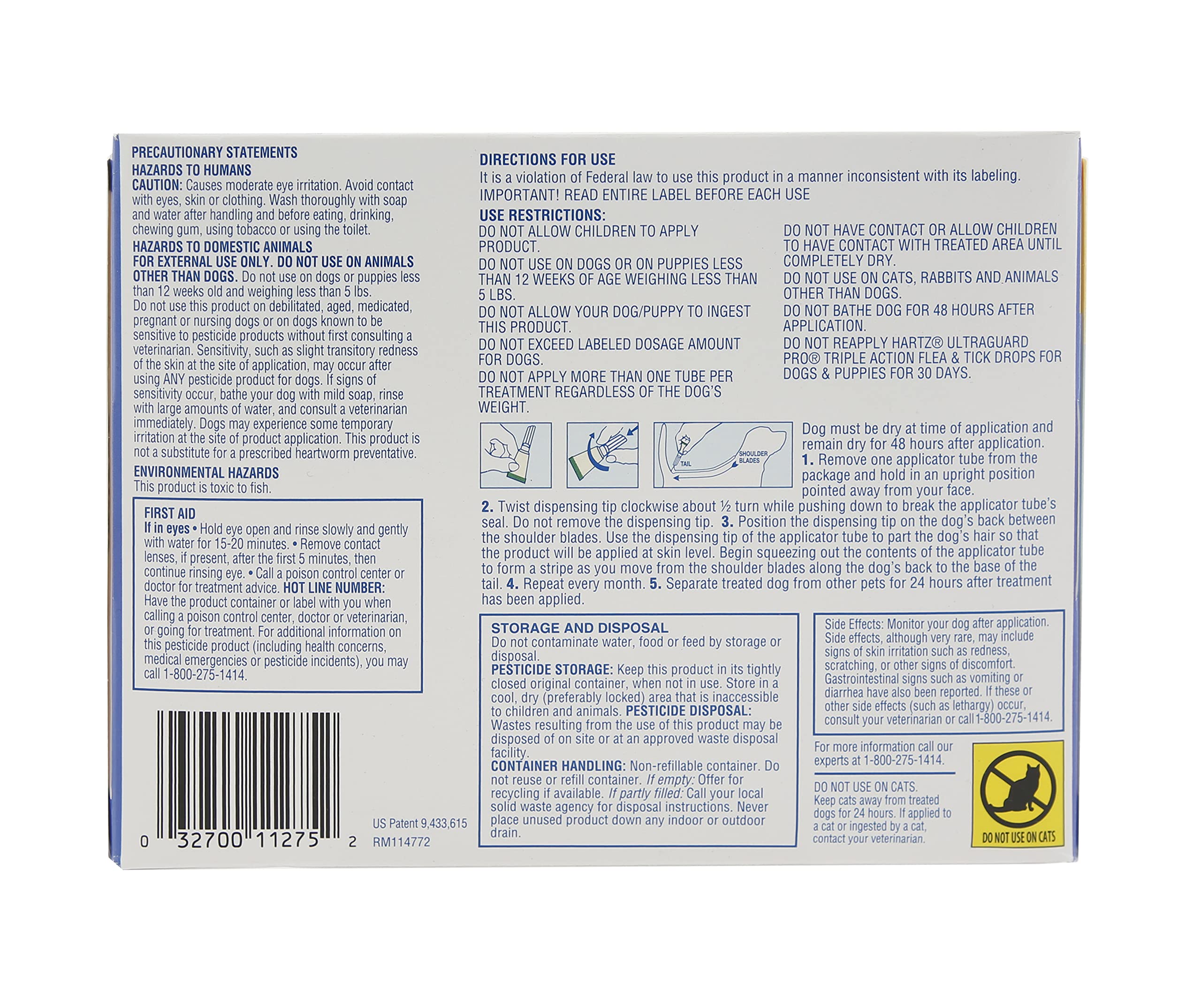 Hartz UltraGuard Pro Topical Flea & Tick Prevention for Dogs and Puppies, 5-14 lbs 6 Monthly Treatments