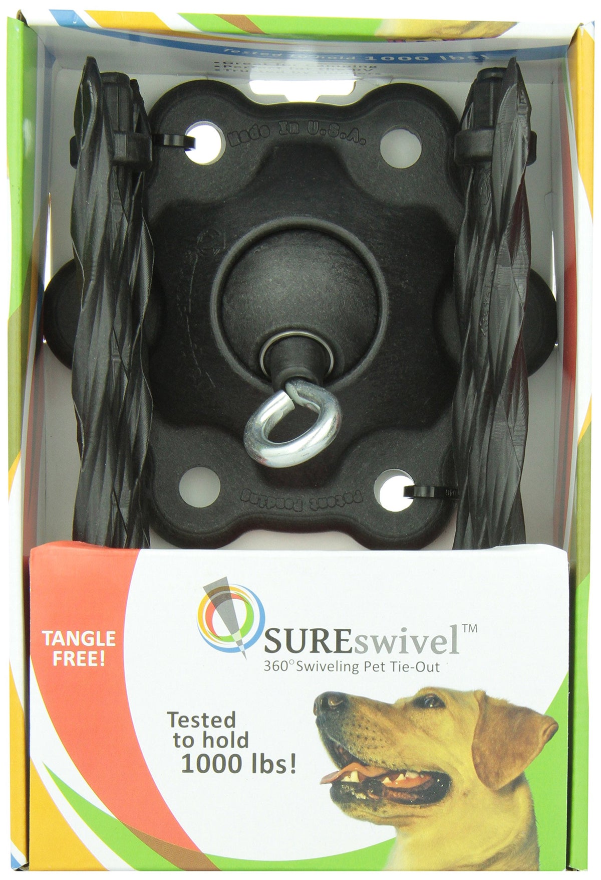 Sureswivel 360 Degree Swiveling Pet Tie-Out, Made In The Usa