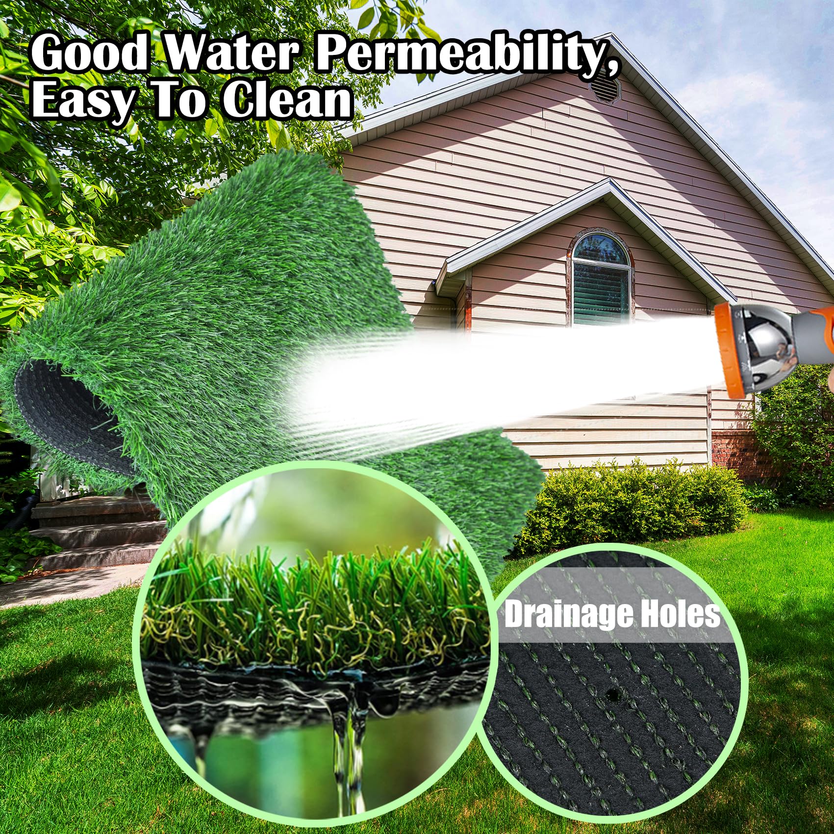 Globreen Fake Grass Pad For Dogs Potty, 19'' X 29'' Pets Puppy Artificial Turf Pee Pads, Thick & High Drainage For Indoor Outdoo