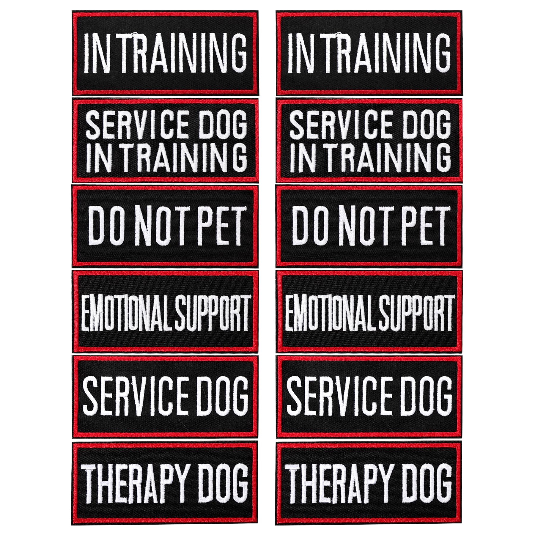 Pistha 12 Pieces Removable Tactical Dog Harness Service Dog Vest Patches Do Not Pet In Training And Emotional Support Dog Vest P