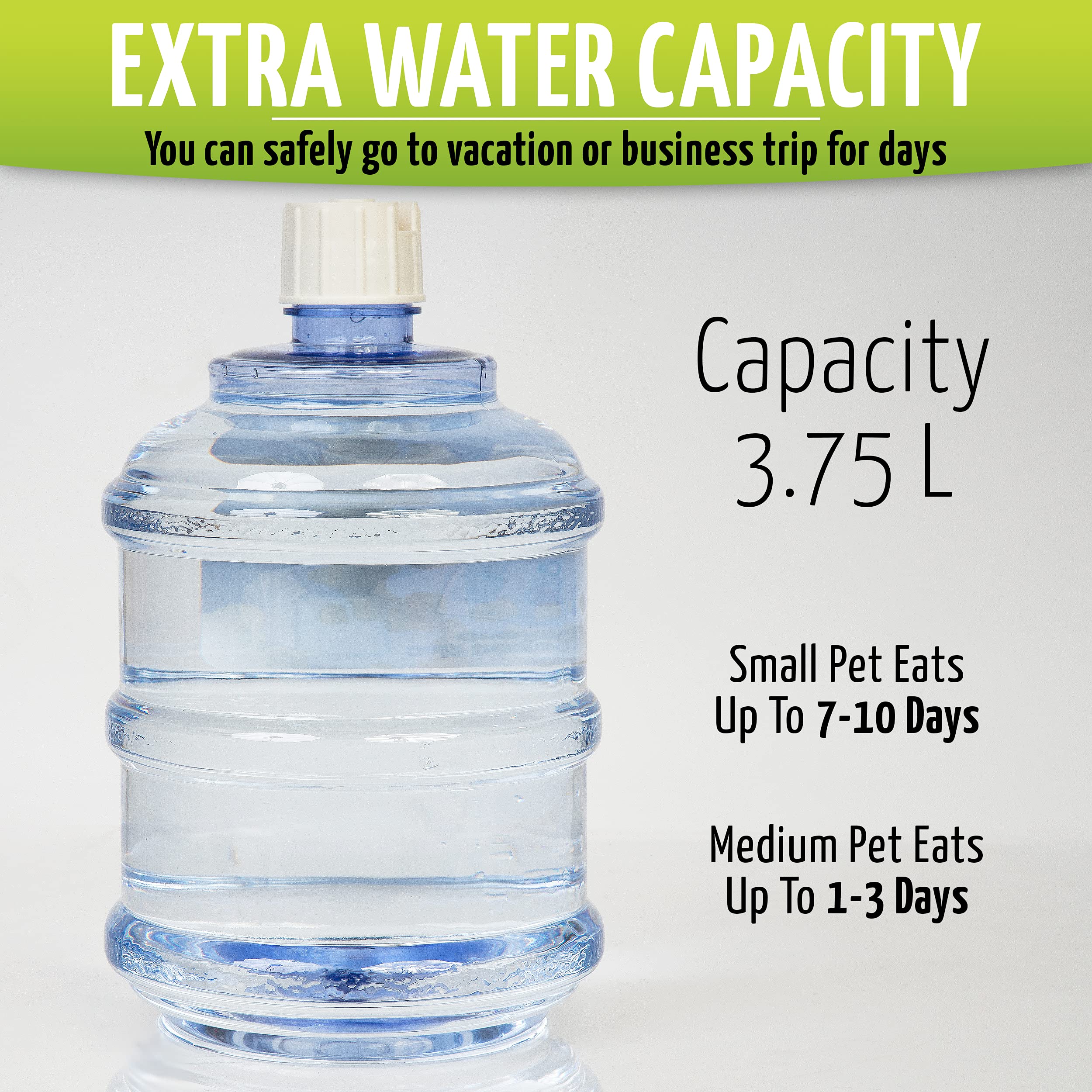Zone Tech Self-Dispensing Pet Waterer - Premium Quality Durable Self-Dispensing Gravity 3.7 Liters Pet Waterer (Self-Dispensing