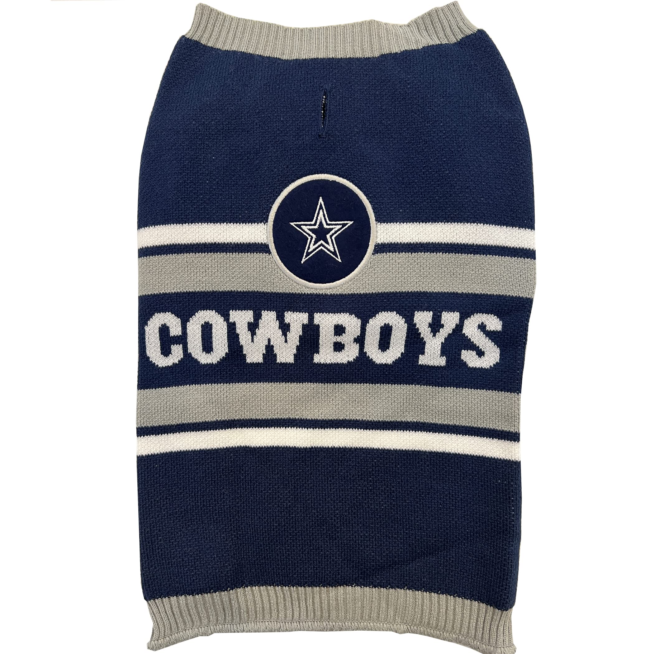 Pets First Nfl Dallas Cowboys Dog Sweater, Size Small. Warm And Cozy Knit Pet Sweater With Nfl Team Logo, Best Puppy Sweater For