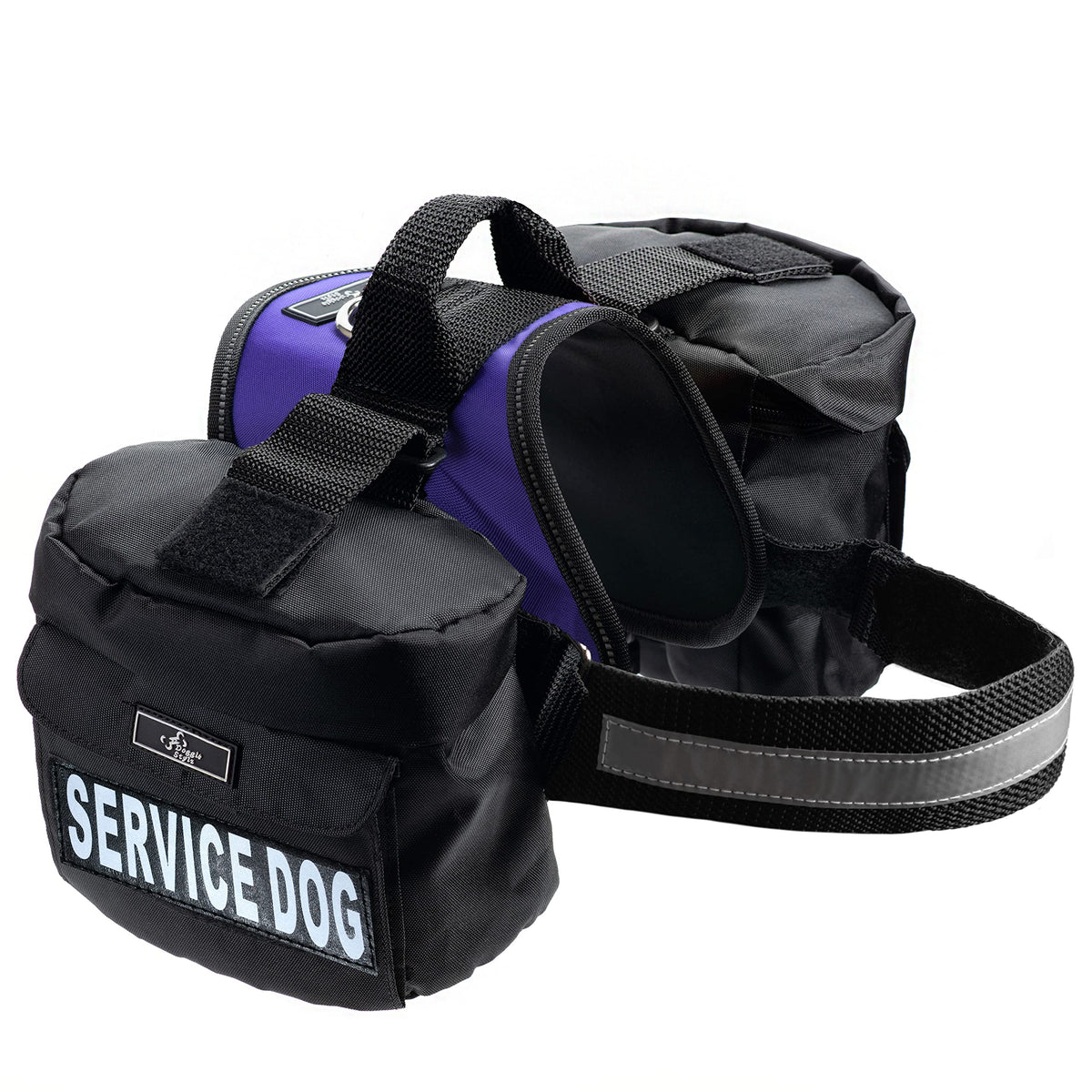 Service Dog Harness With Removable Saddle Bag Backpack Carrier Traveling Carrying Bag. 2 Removable Patches. Please Measure Dog B