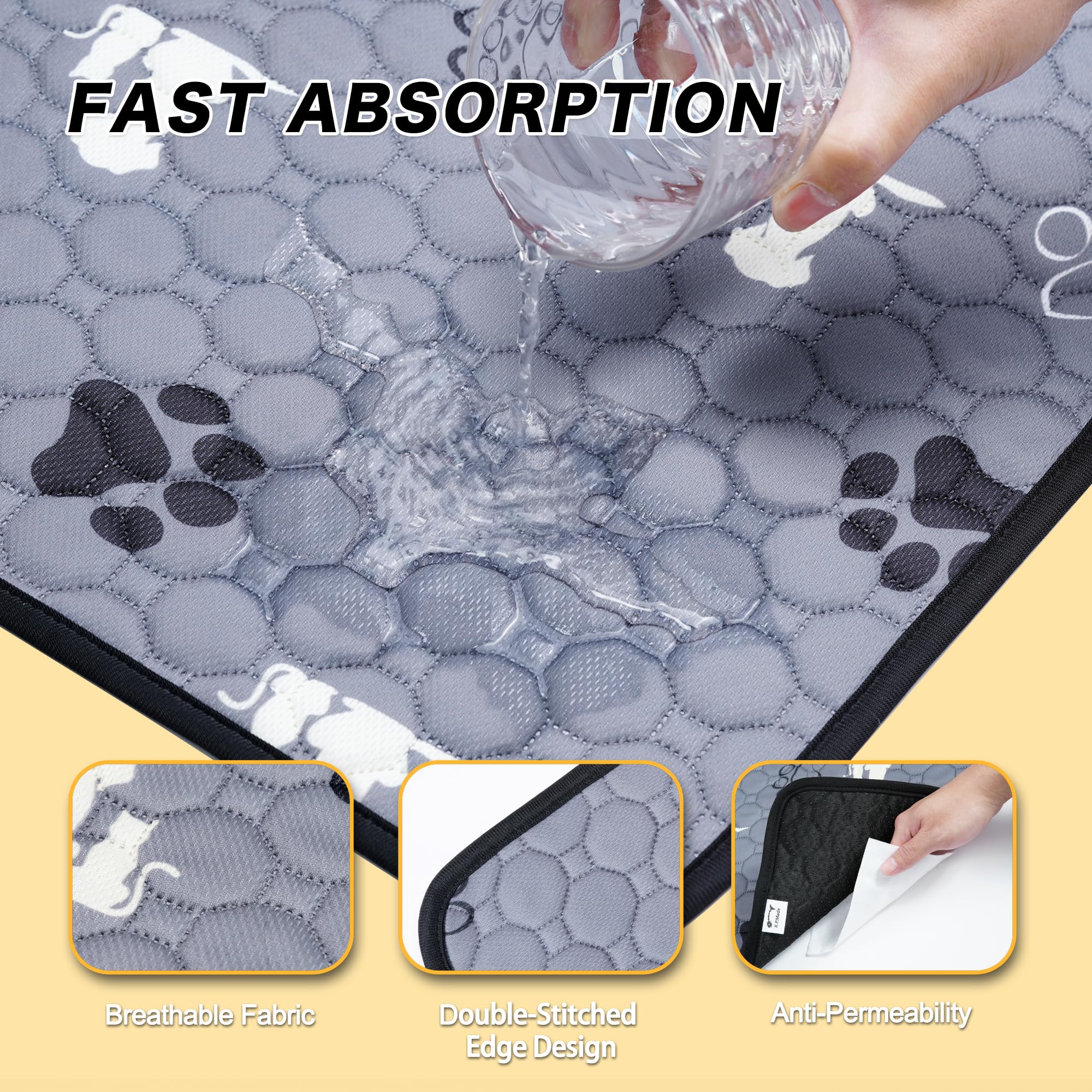 Washable Pee Pads For Dogs 72''X72'', Extra Large Reusable Puppy Pads, Waterproof Pet Pee Pads For Dog Potty Training, Extra Lar