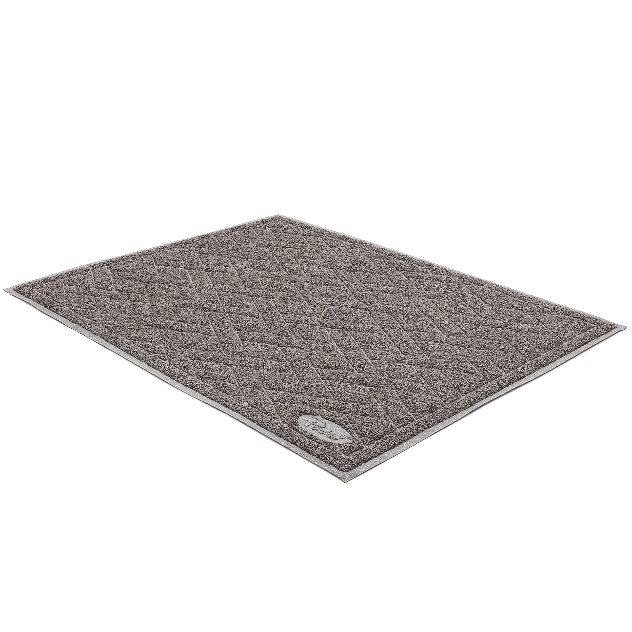 Pawkin Cat Litter Mat, Jumbo Xx-Large, 4X3 Feet, Fits Two Litter Boxes Or Extra Coverage For One Box, Gray