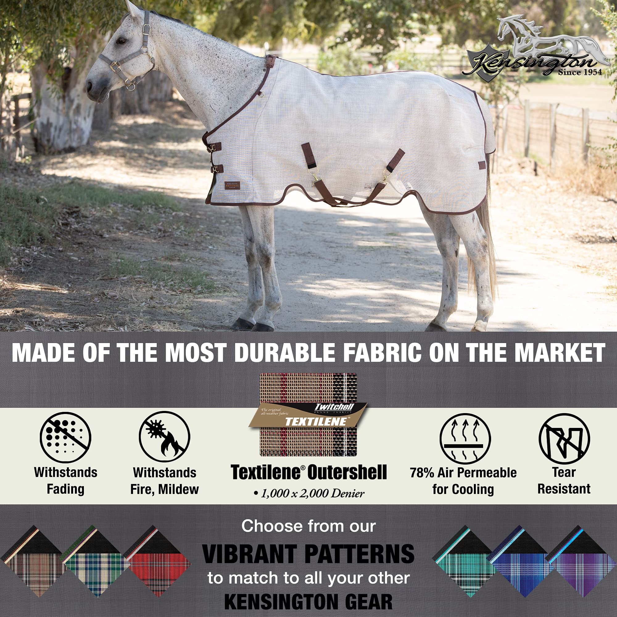 Kensington Breathable And Uv Protective Sheet Surefit All Season Protection For Horse - 72'', Desert Sand