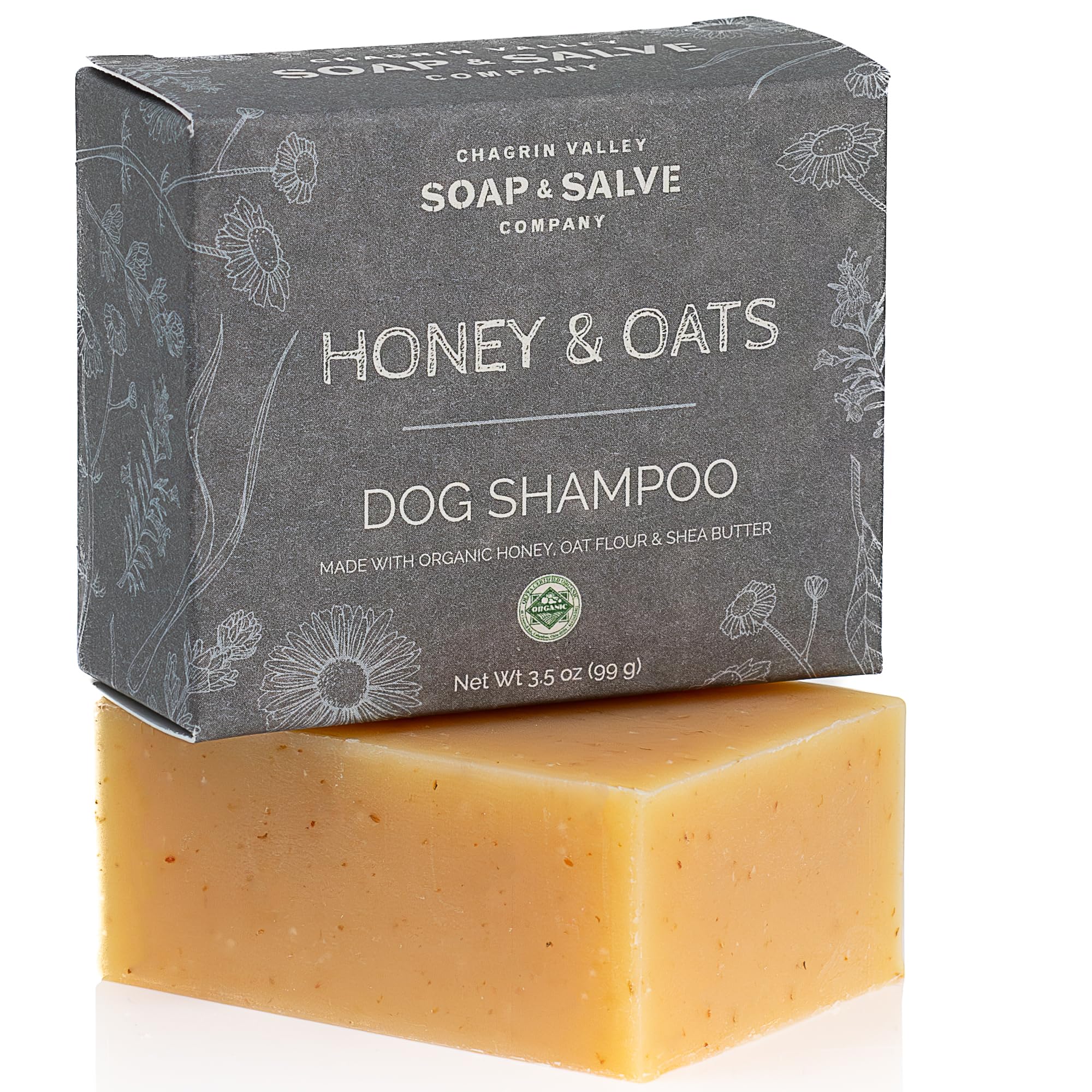Certified Organic Dog Shampoo And Conditioner - Dog Shampoo Itchy Skin Relief And Puppy Essentials - Natural Handmade Honey & Oa