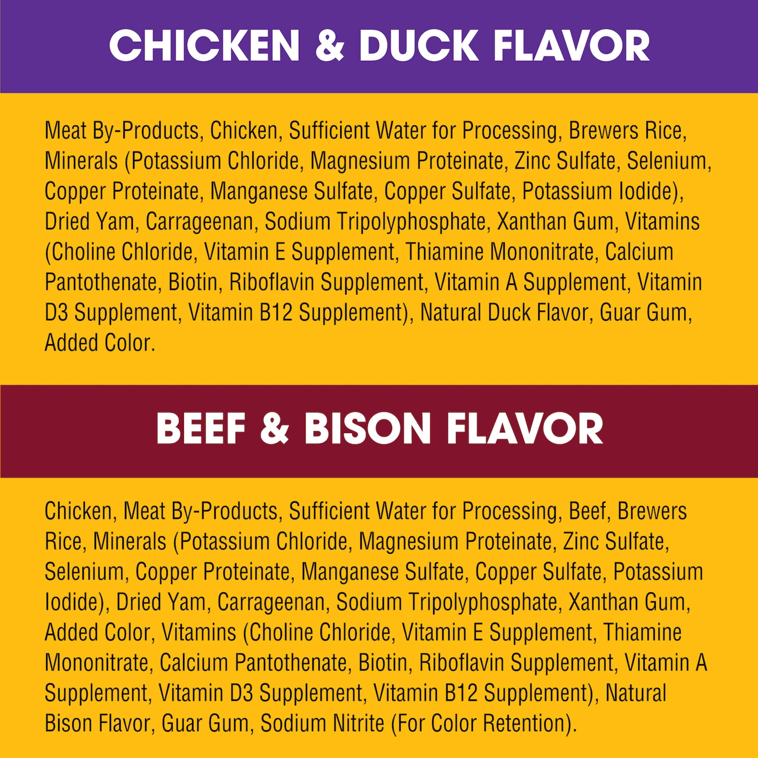 Pedigree High Protein Wet Dog Food, Chicken Duck & Beef Bison Flavors Multipack 13.2 oz. Cans (12 Count, Pack of 1)