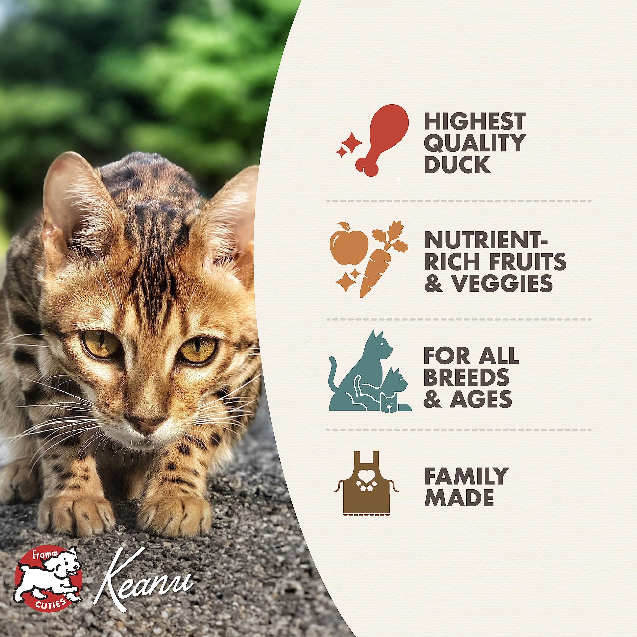 Fromm Four-Star Nutritionals Duck A La Veg Cat Food - Premium Dry Cat Food - Duck Recipe - 10 lb