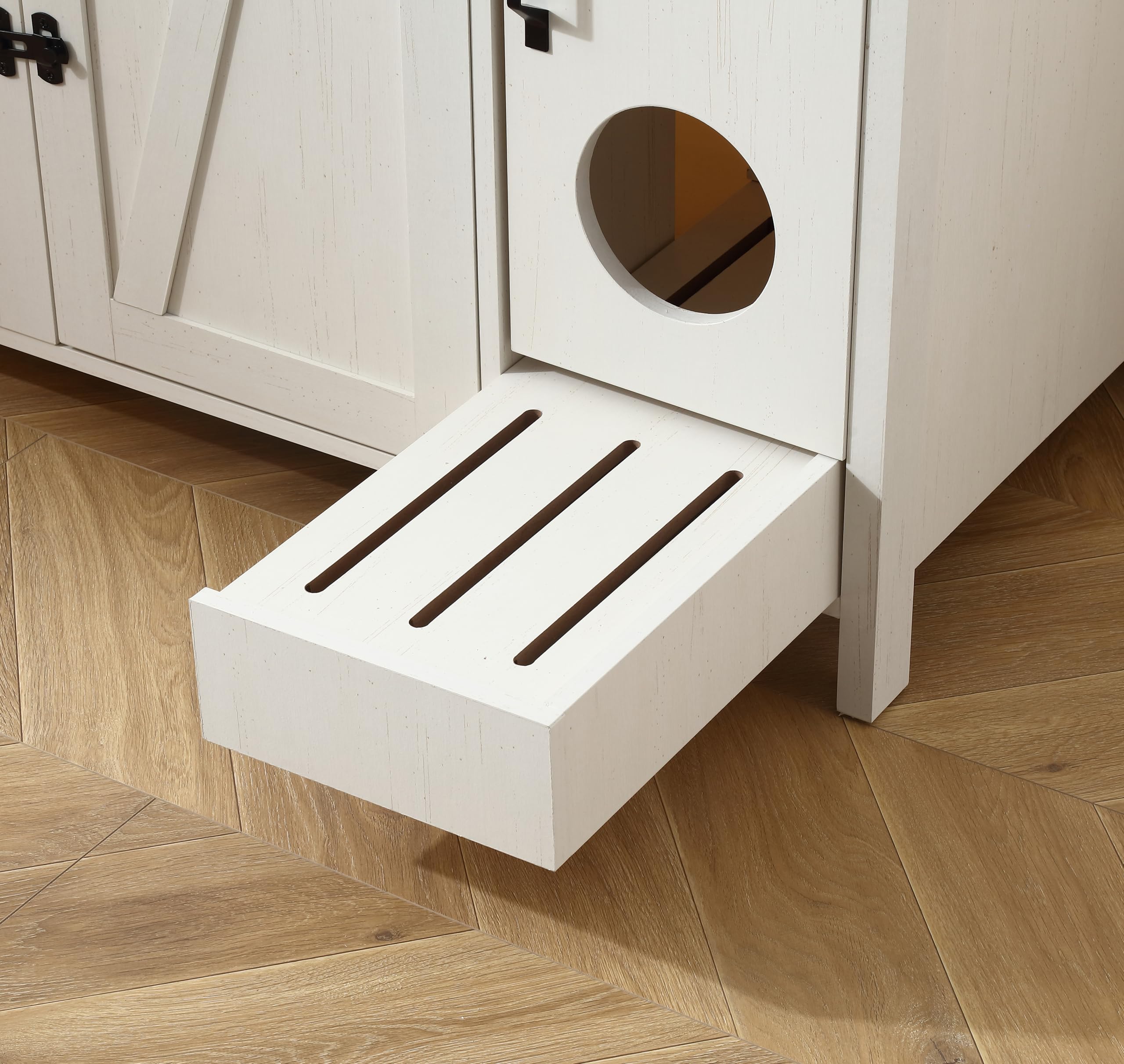 Cat Litter Robot Enclosure, Automatic Litter Box Enclosure For Litter Robot 3/4,Cat-Exclusive Entrace For Dog Proof And Fun,Powe