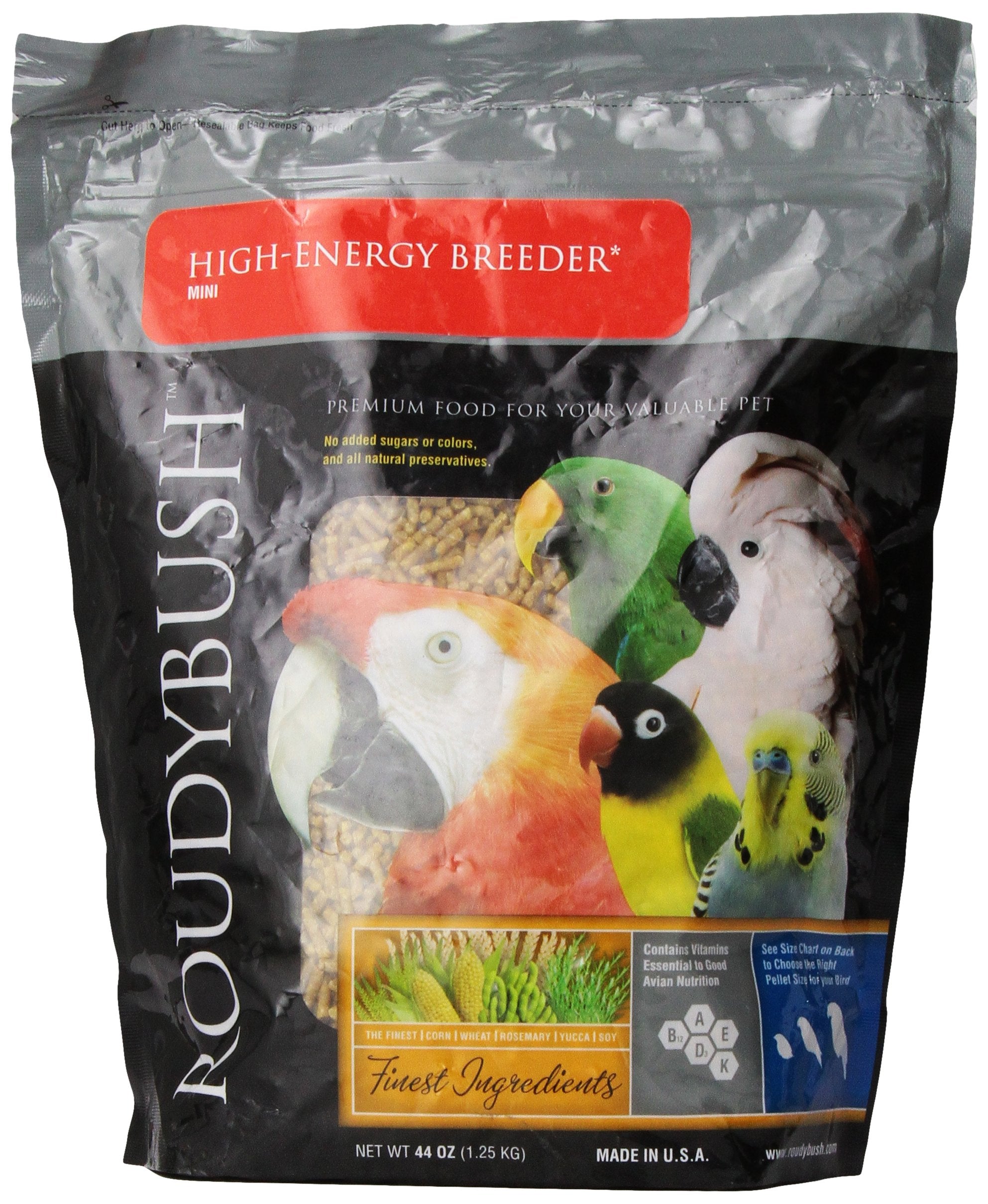 Roudybush High Energy Breeder Bird Food, Mini, 44-Ounce