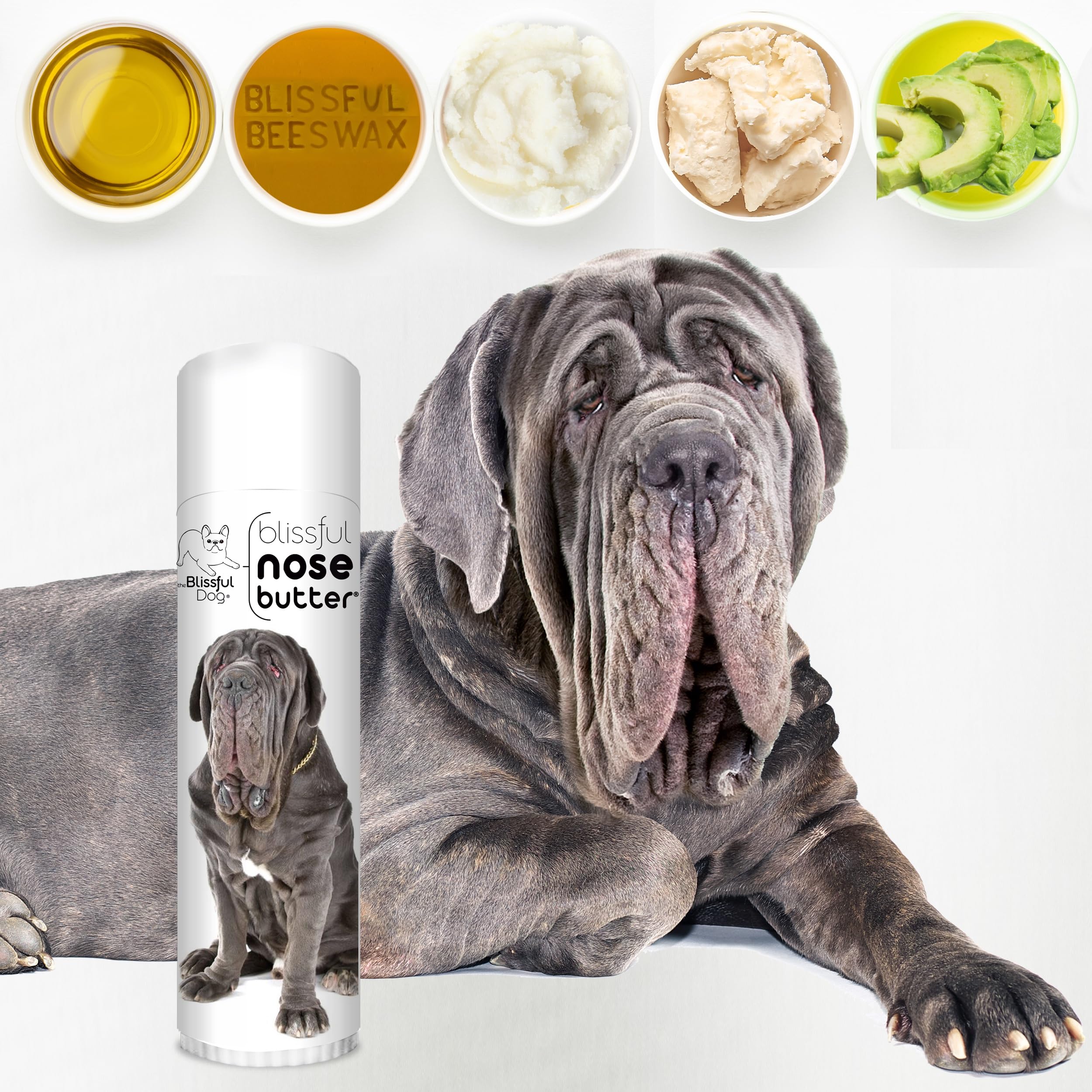 The Blissful Dog Neapolitan Mastiff Unscented Nose Butter - Dog Nose Butter, 0.50 Ounce
