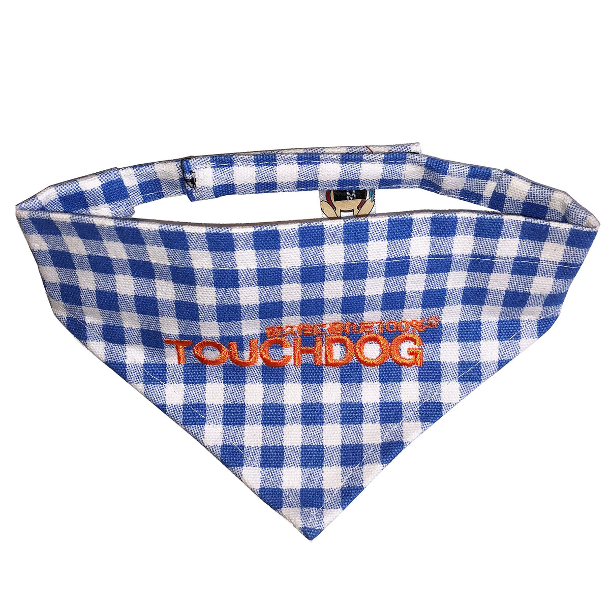 Touchdog 'Bad-to-The-Bone' Plaid Patterned Fashion Pet Bandana for Dogs - Dog Bandana with Hook-and-Loop enclosures for Easy on and Off Access